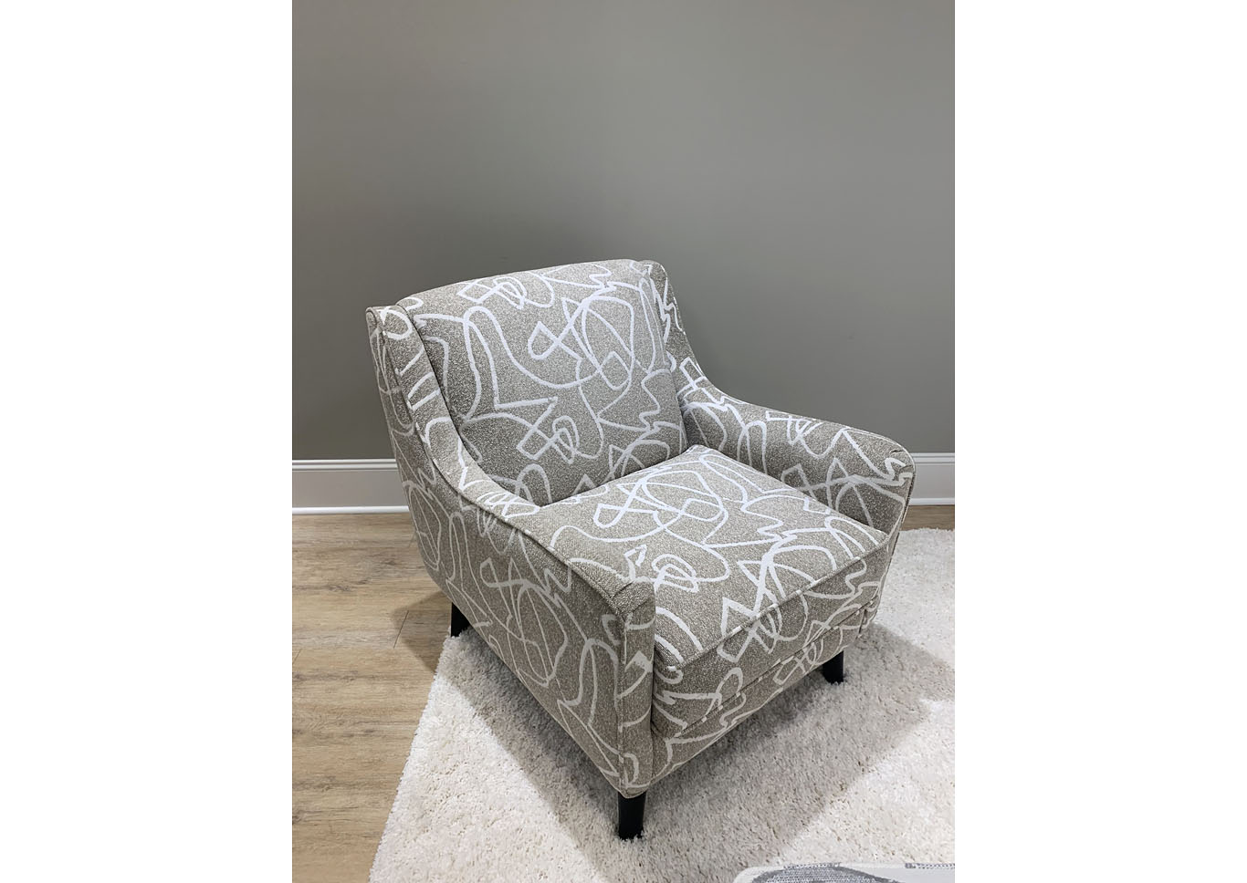 Braxton Ivory Natural Gray Accent Chair,Fusion Furniture Inc