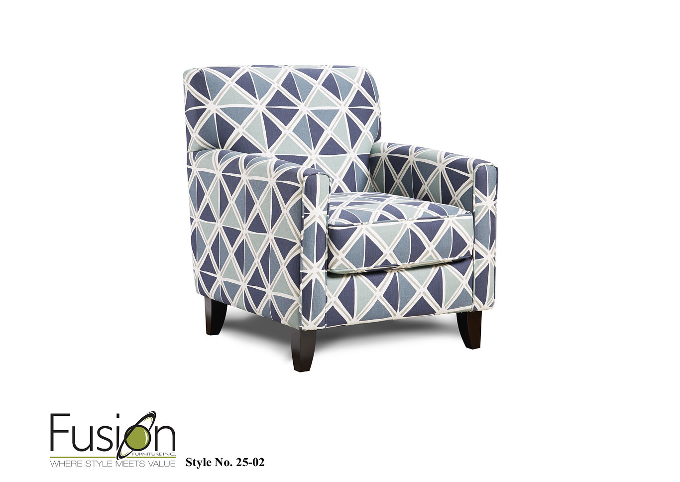 16 Wexler Smoke Calynn Denim Chair,Fusion Furniture Inc