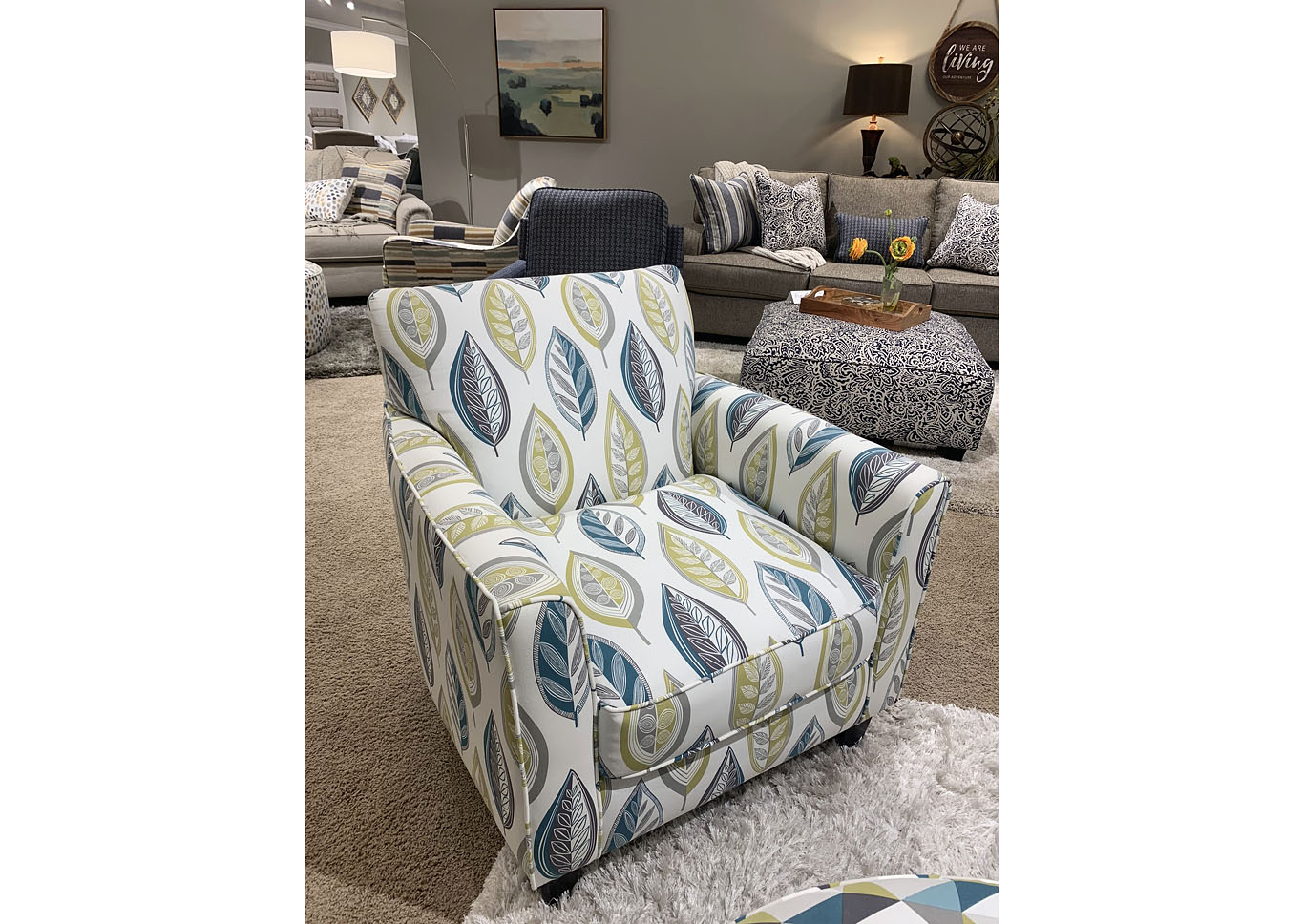Tnt Nickel (Revolution) Lassiter Caper Accent Chair,Fusion Furniture Inc