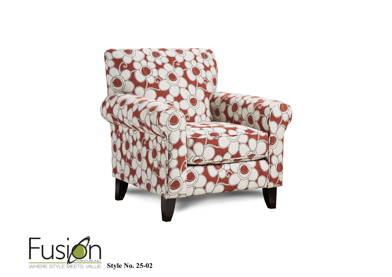 Anders Dove Raelynn Paprika Chair,Fusion Furniture Inc