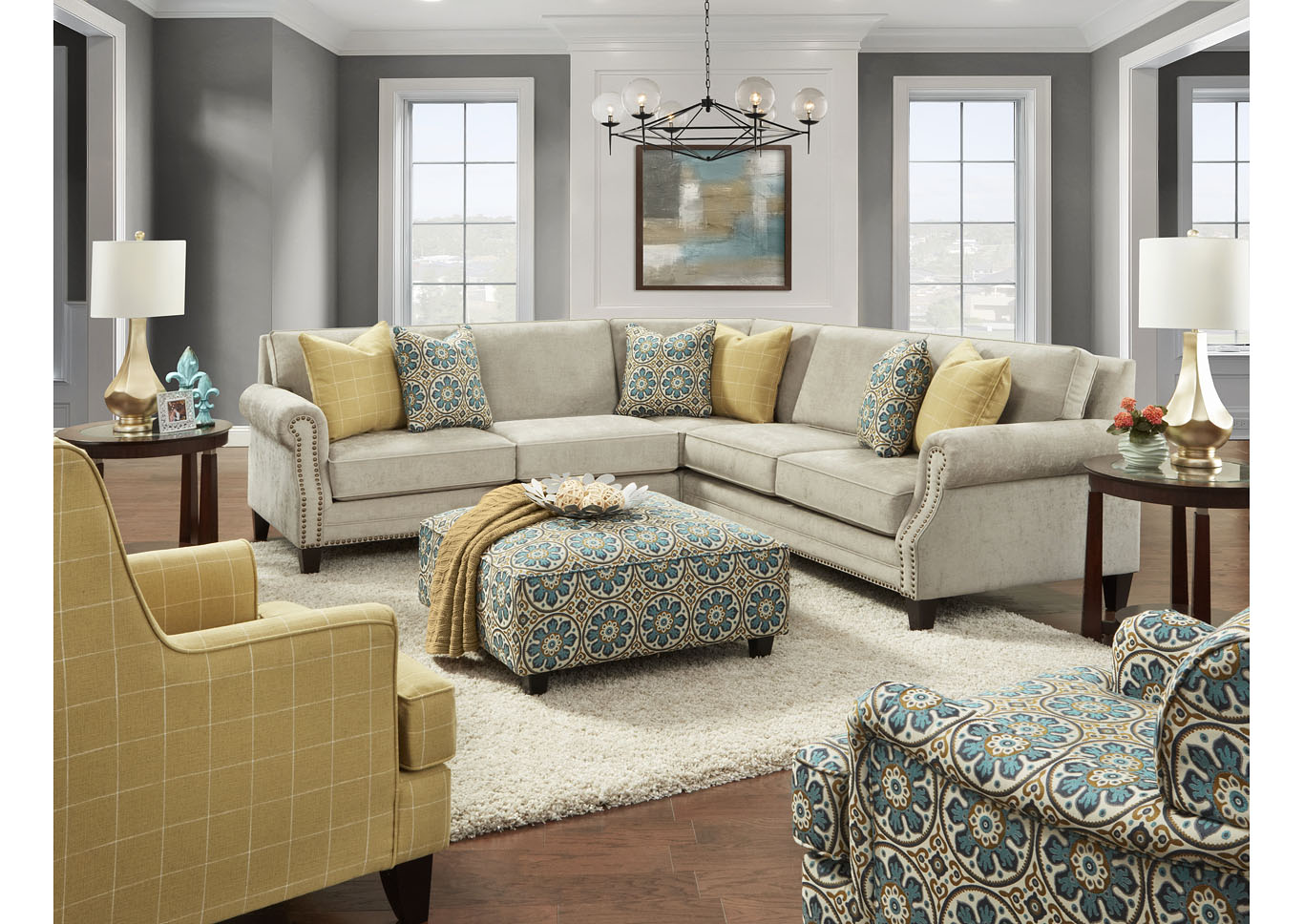 Zealand Cobblestone Zealand Cobblestone Chair 1/2,Fusion Furniture Inc