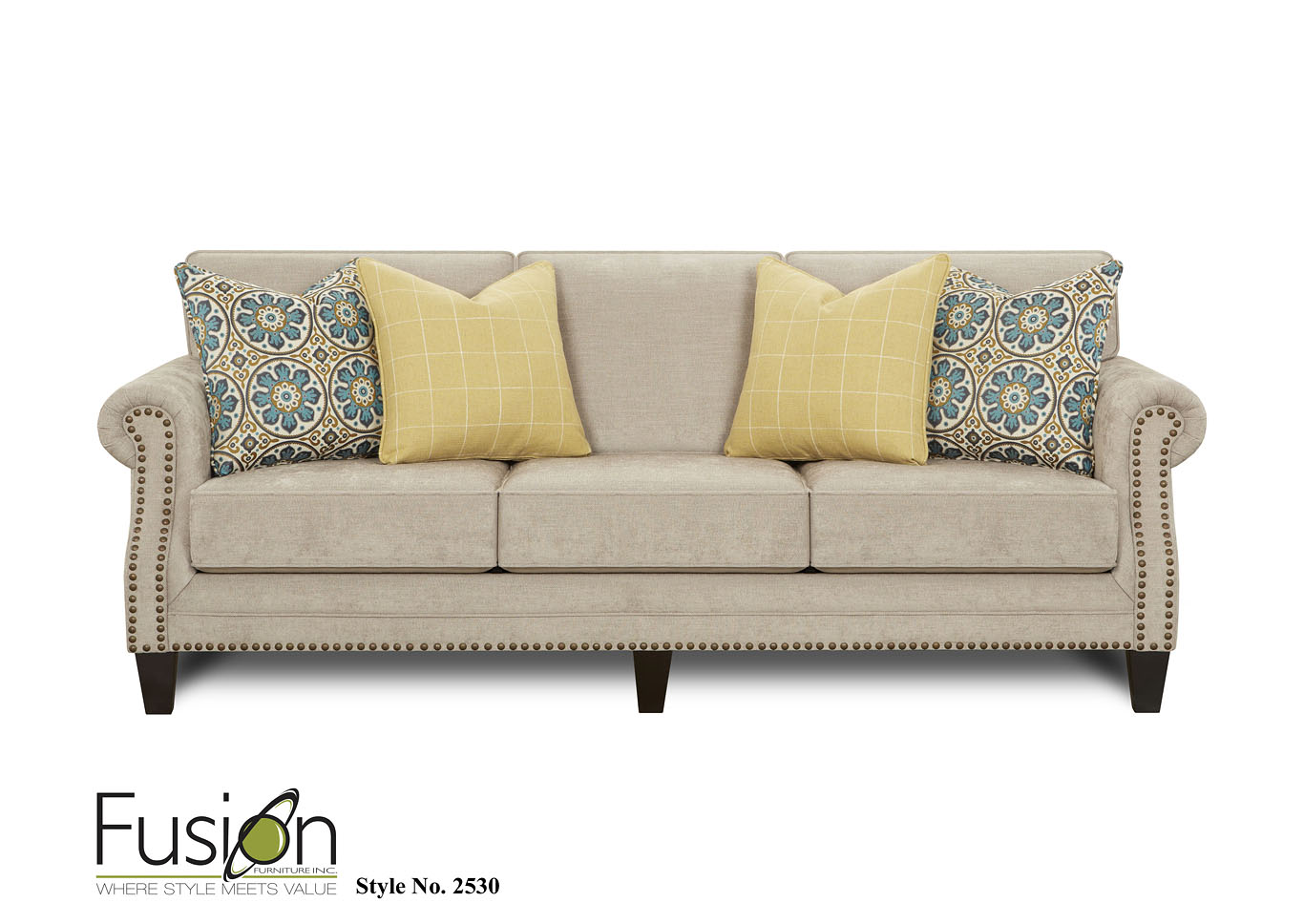 Zealand Cobblestone Zealand Cobblestone Sofa,Fusion Furniture Inc