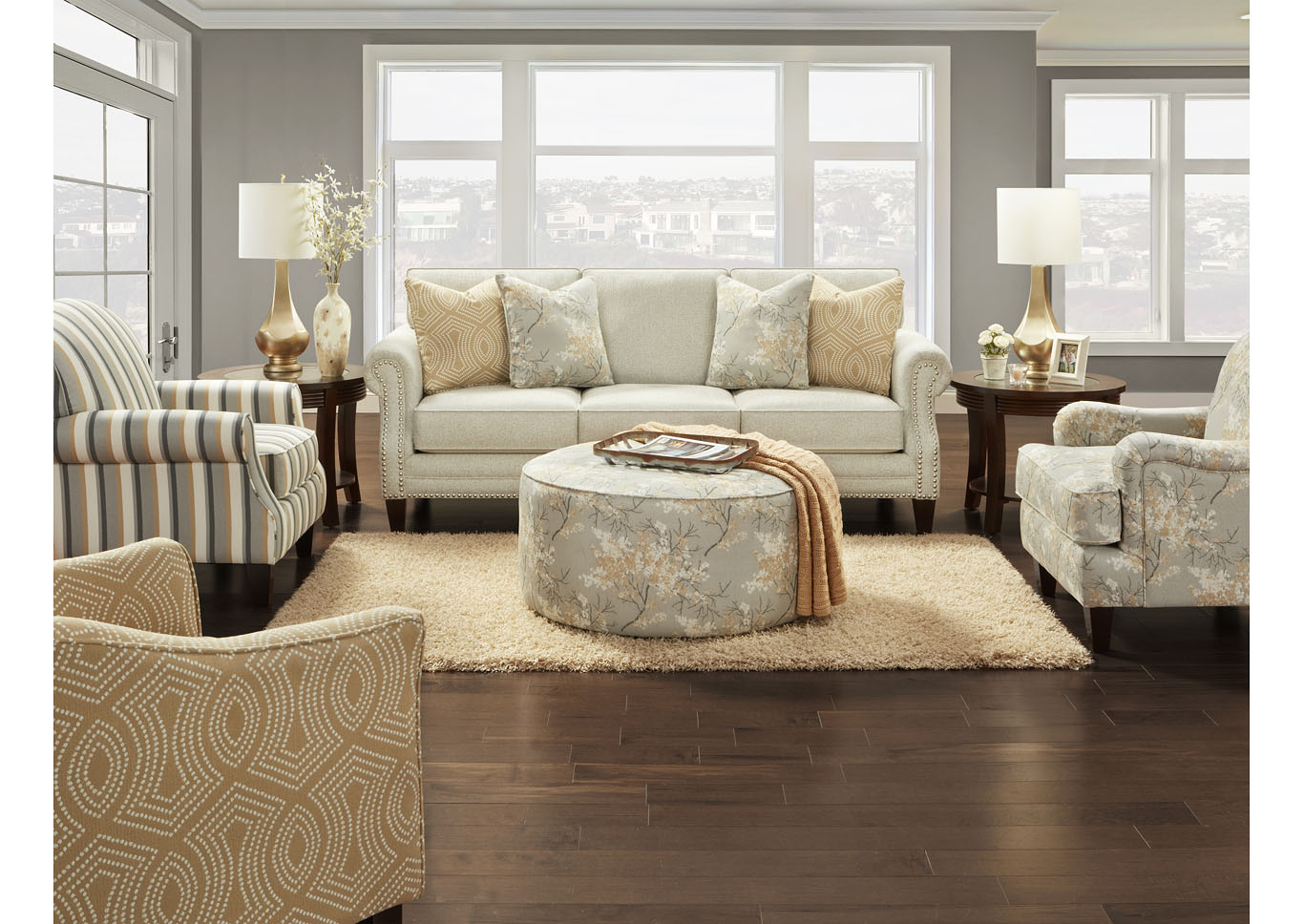 Intention Taupe (Revolution) Intention Taupe Sofa,Fusion Furniture Inc