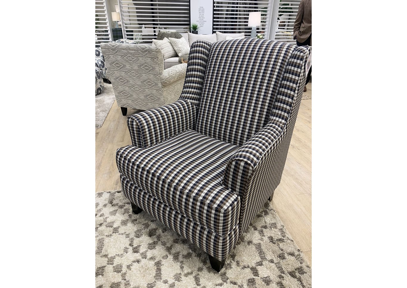 Truth Or Dare Spice (Revolution) Chelsea Indigo Accent Chair,Fusion Furniture Inc