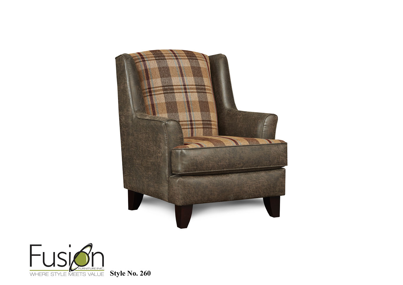 Palance Mink/ Deer Valley Canyon Palance Mink/ Kate Coffee Accent Chair,Fusion Furniture Inc