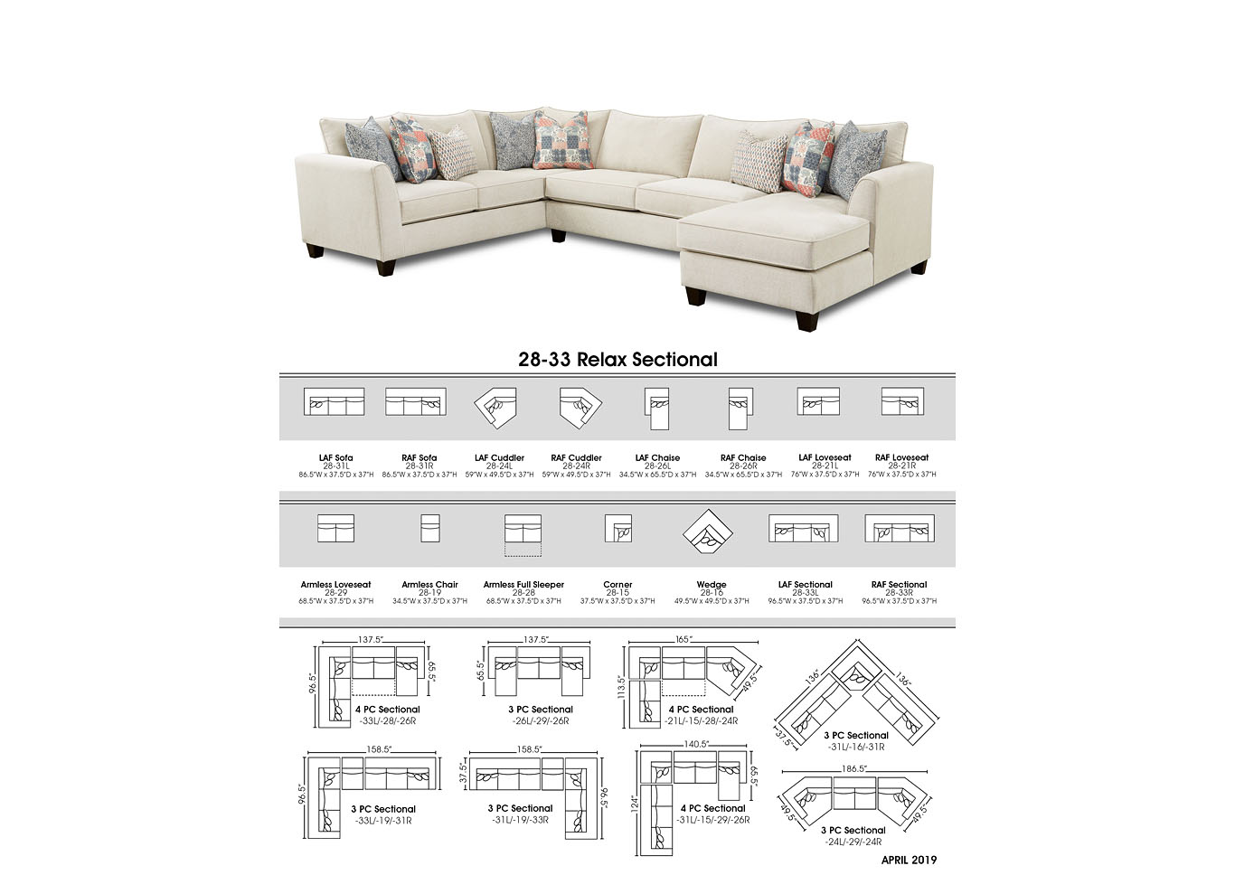 Relax Parchment Relax Parchment Wedge,Fusion Furniture Inc