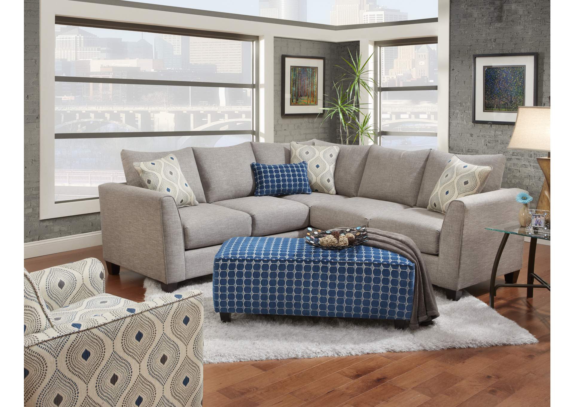 Paradigm Quartz Sectional,Fusion Furniture Inc