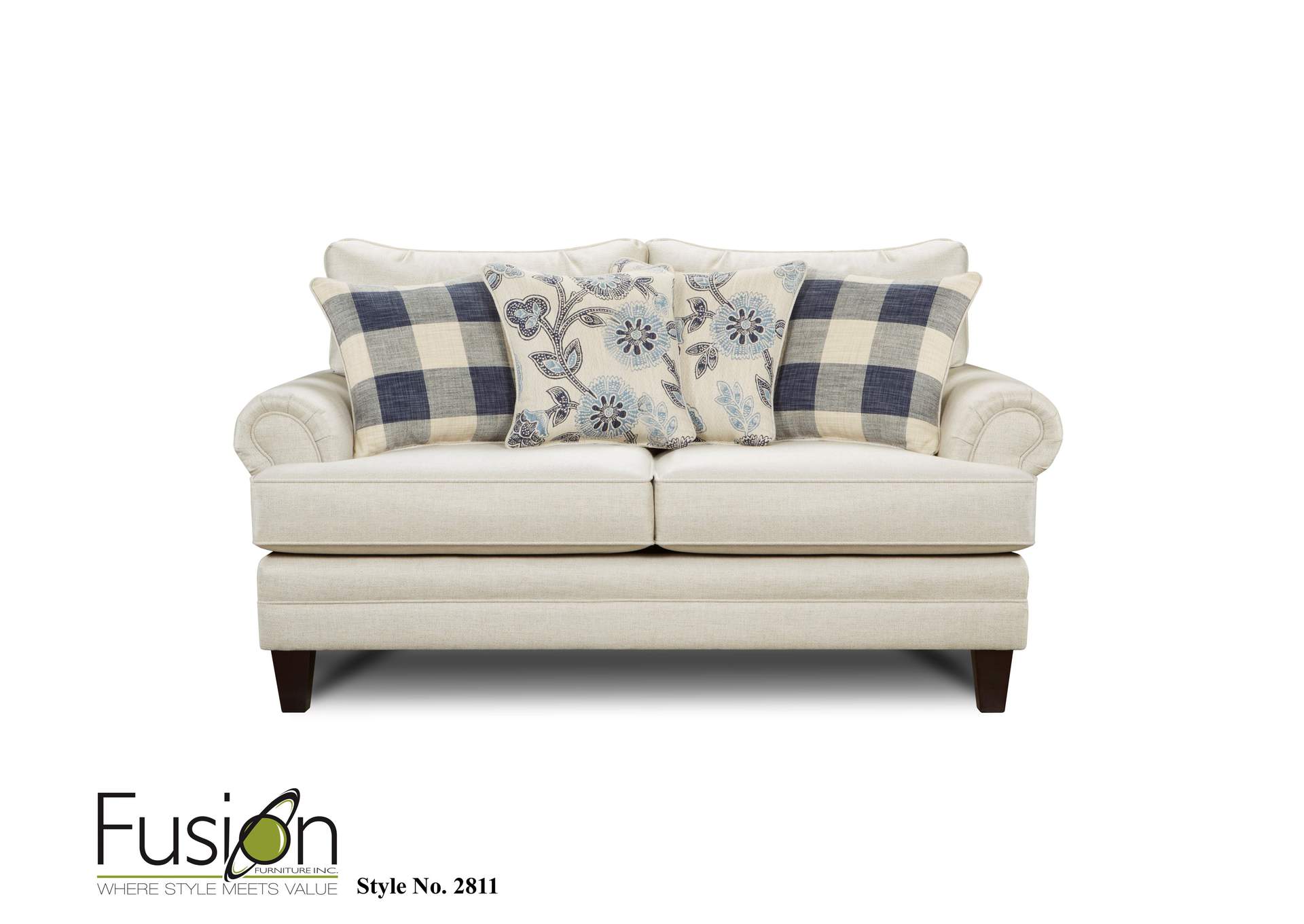 Catalina Linen Catalina Linen Loveseat,Fusion Furniture Inc