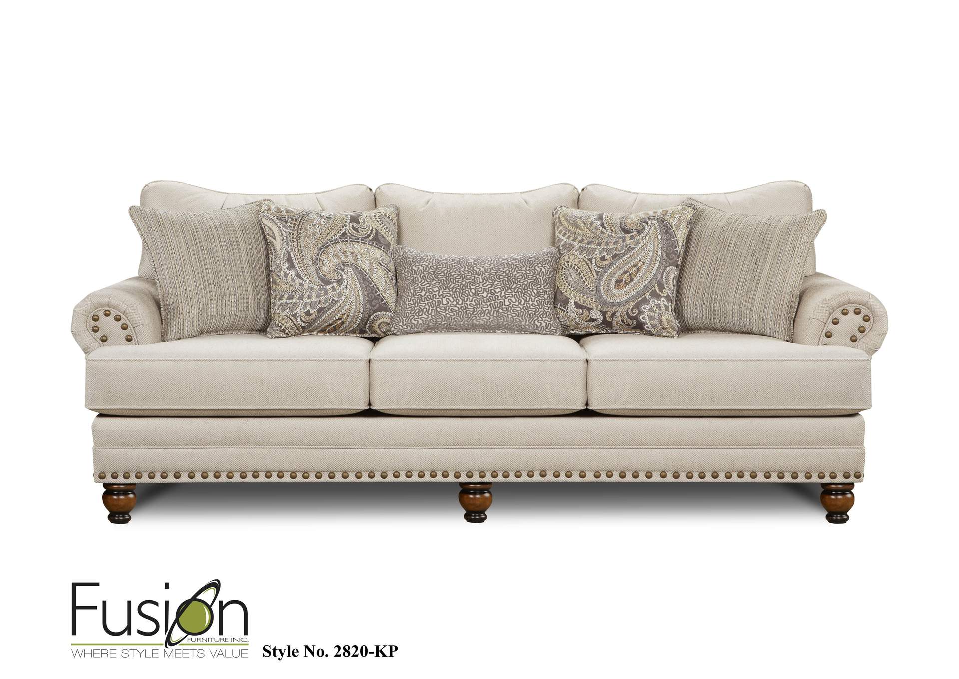 Carys Doe Ash Sofa,Fusion Furniture Inc
