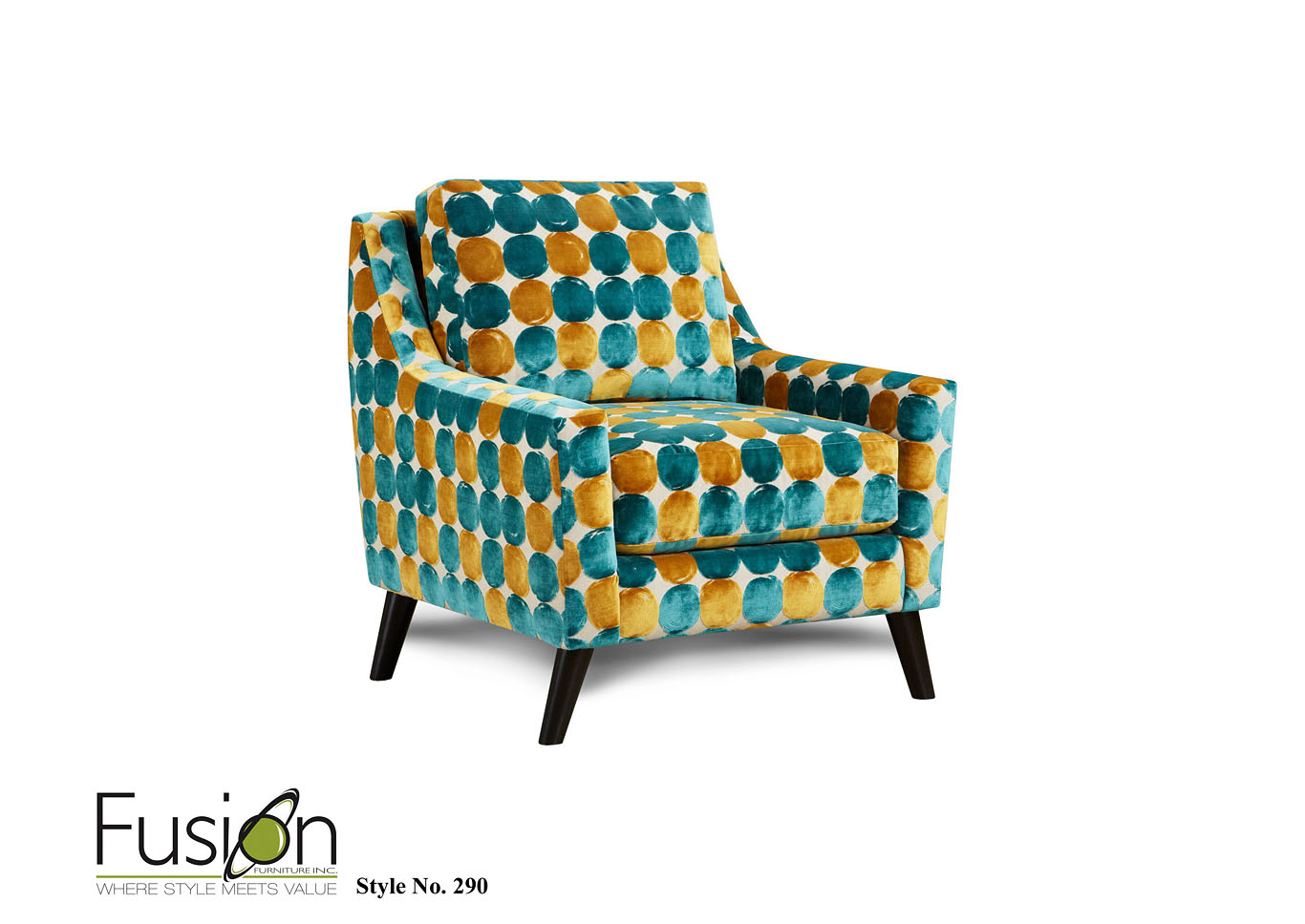 Kinetic Citronella Hotspot Peacock Accent Chair,Fusion Furniture Inc