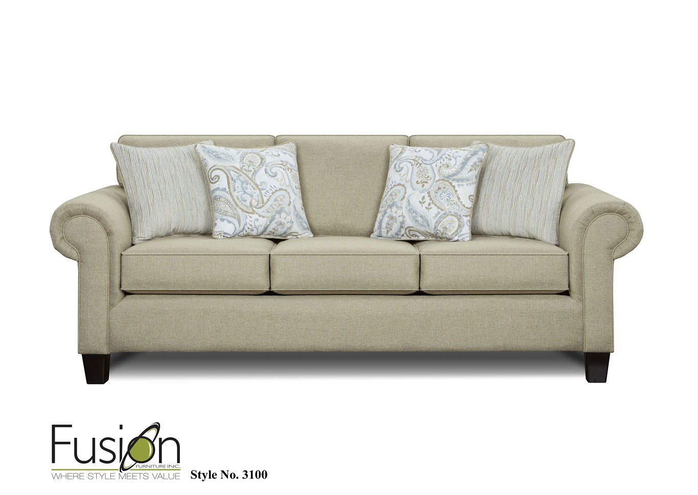 Bongo Camel (Revolution) Gray Olive Sleeper,Fusion Furniture Inc