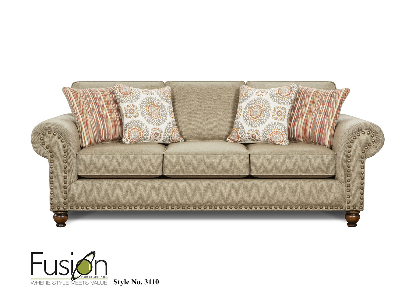 Turino Sisal (Revolution) Turino Sisal Sofa,Fusion Furniture Inc