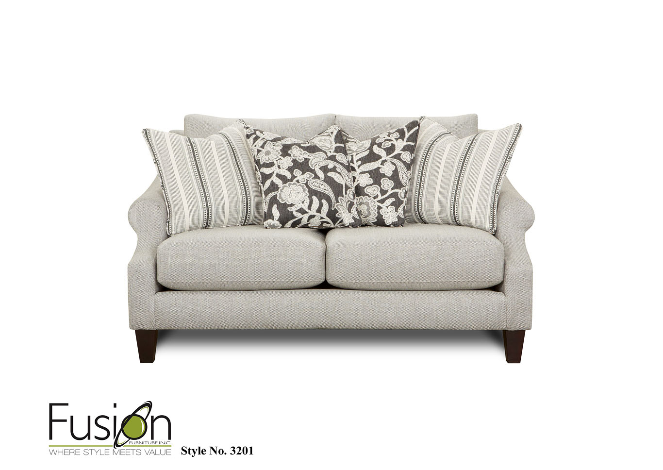 Studio Metal (Revolution) Studio Metal Loveseat,Fusion Furniture Inc