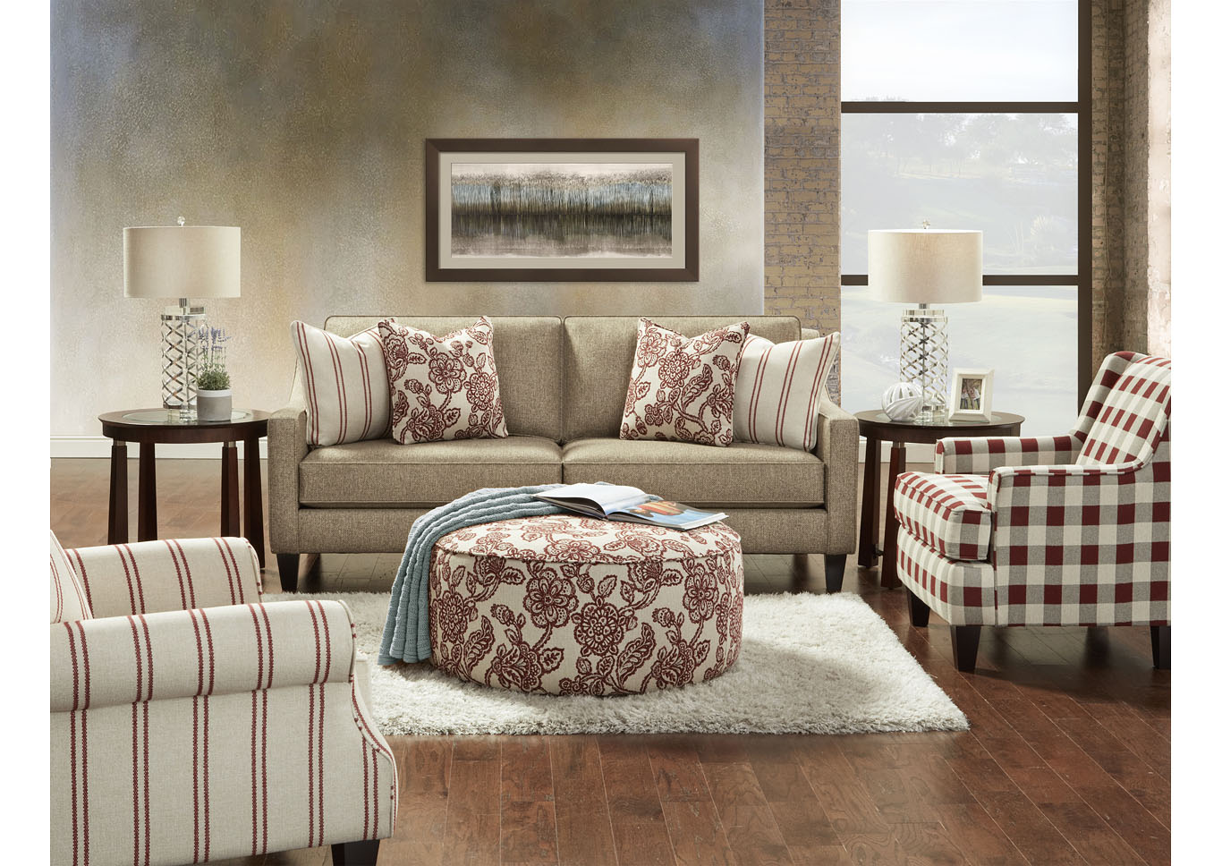 Willpower Cafe (Revolution) Sofa w/Loveseat,Fusion Furniture Inc