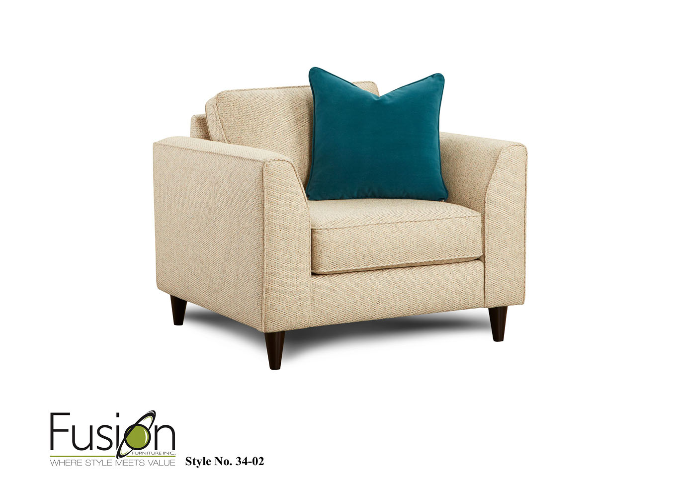 Rocksalt Grain (Revolution) Akaroa Chair 1/2,Fusion Furniture Inc