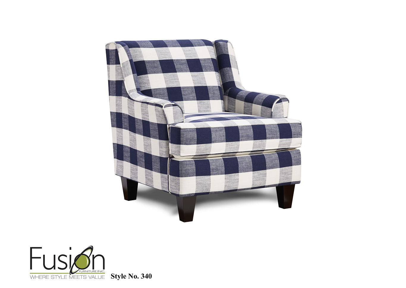 Tampa Ice Manchester Midnight Accent Chair,Fusion Furniture Inc
