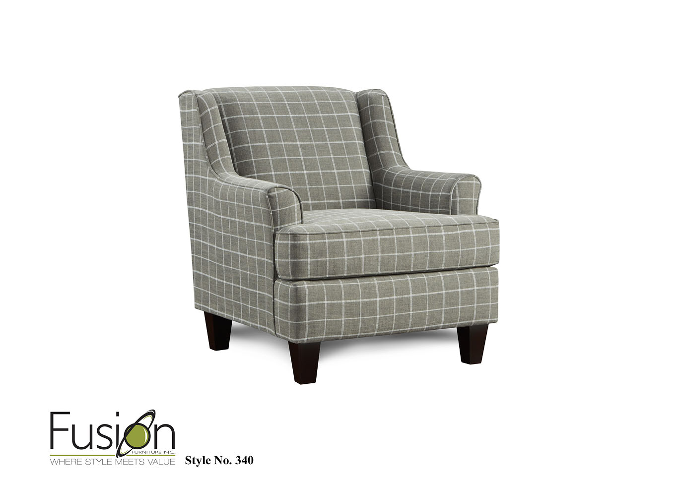 Anders Dove Sterlington Smoke Accent Chair,Fusion Furniture Inc