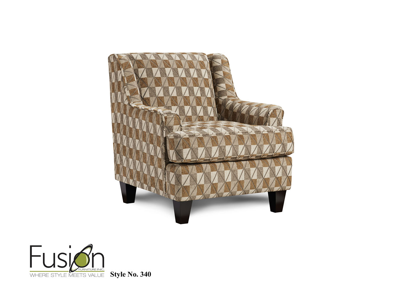 Vogue Mineral Weston Khaki Accent Chair,Fusion Furniture Inc