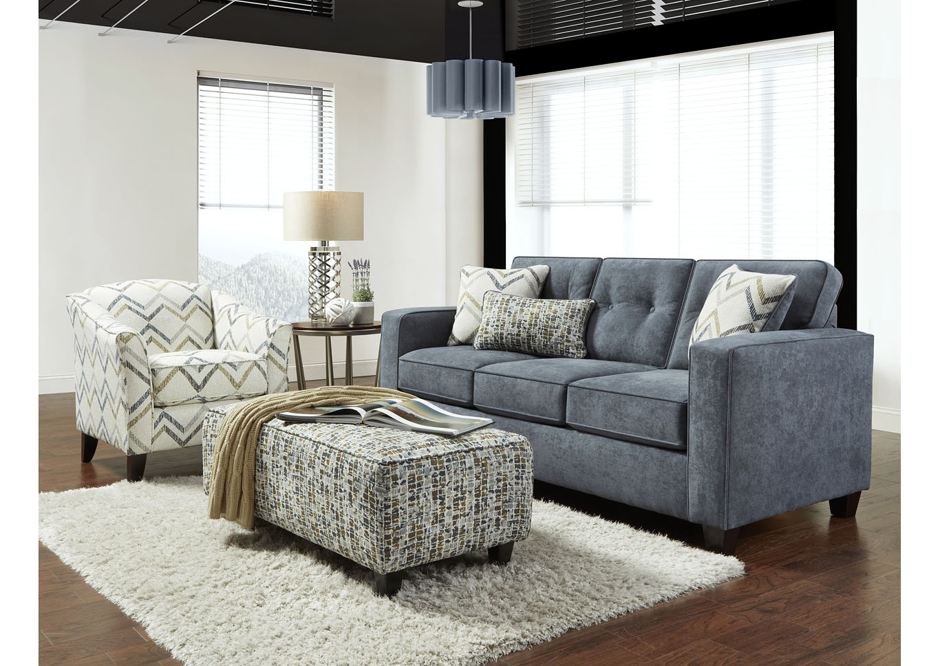Sensation Slate Sensation Slate Loveseat,Fusion Furniture Inc