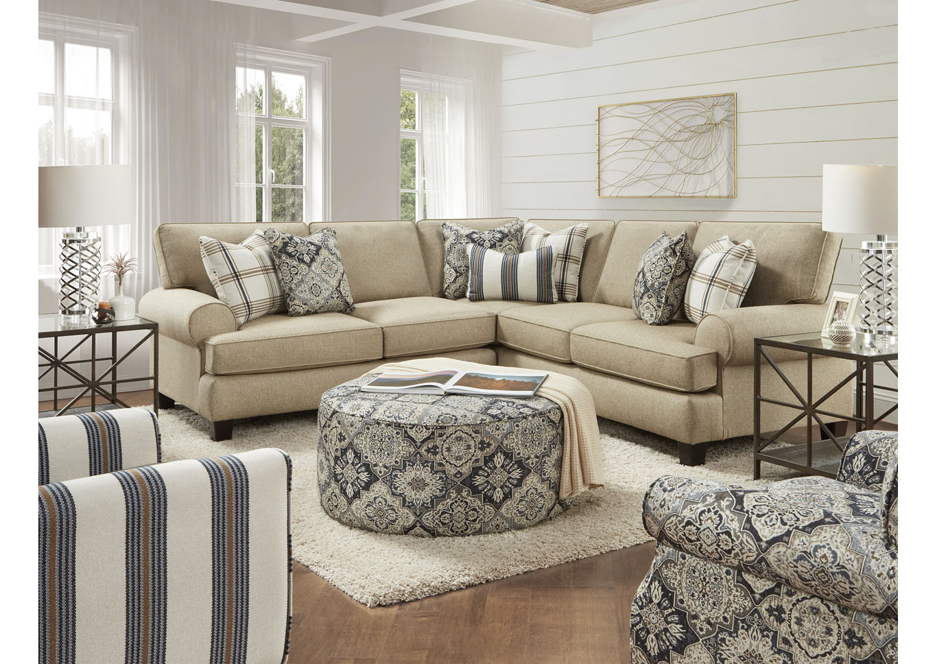 Whitaker Wheat (Revolution)Loveseat,Fusion Furniture Inc