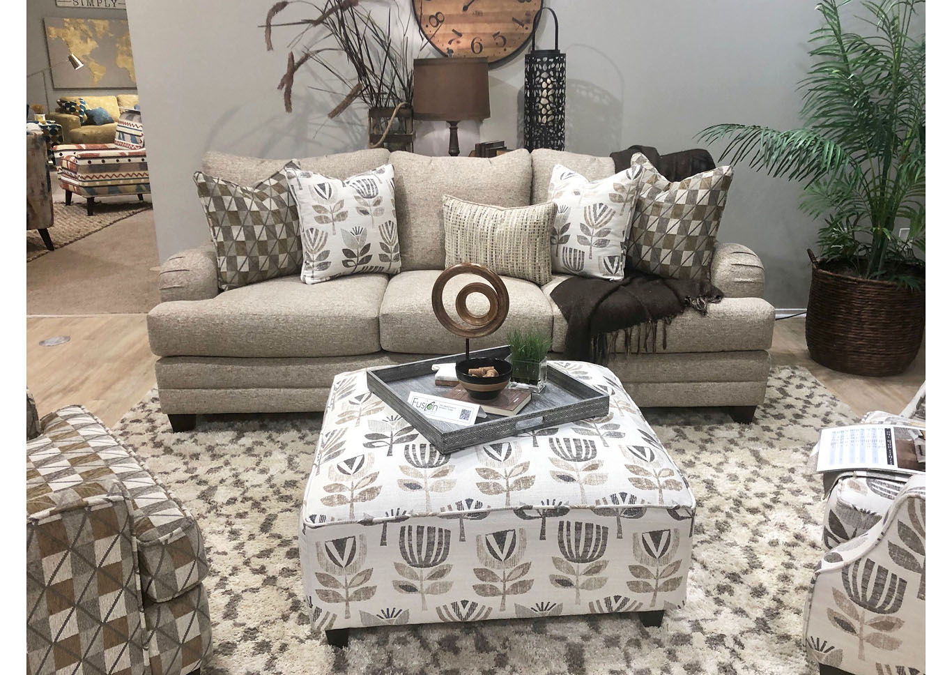 Vogue Mineral Vogue Mineral Sofa,Fusion Furniture Inc