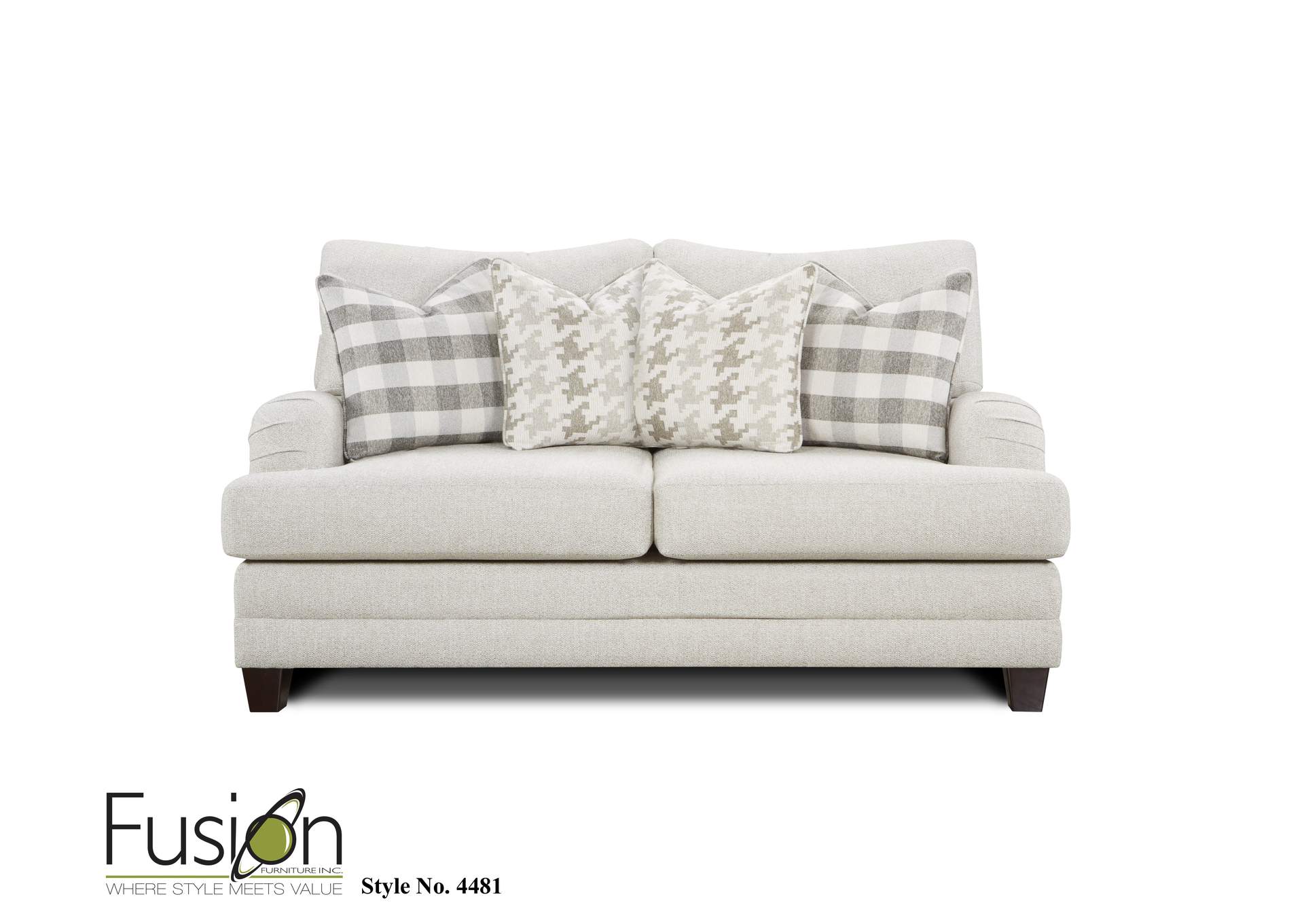 Basic Wool (Revolution) Celeste Loveseat,Fusion Furniture Inc