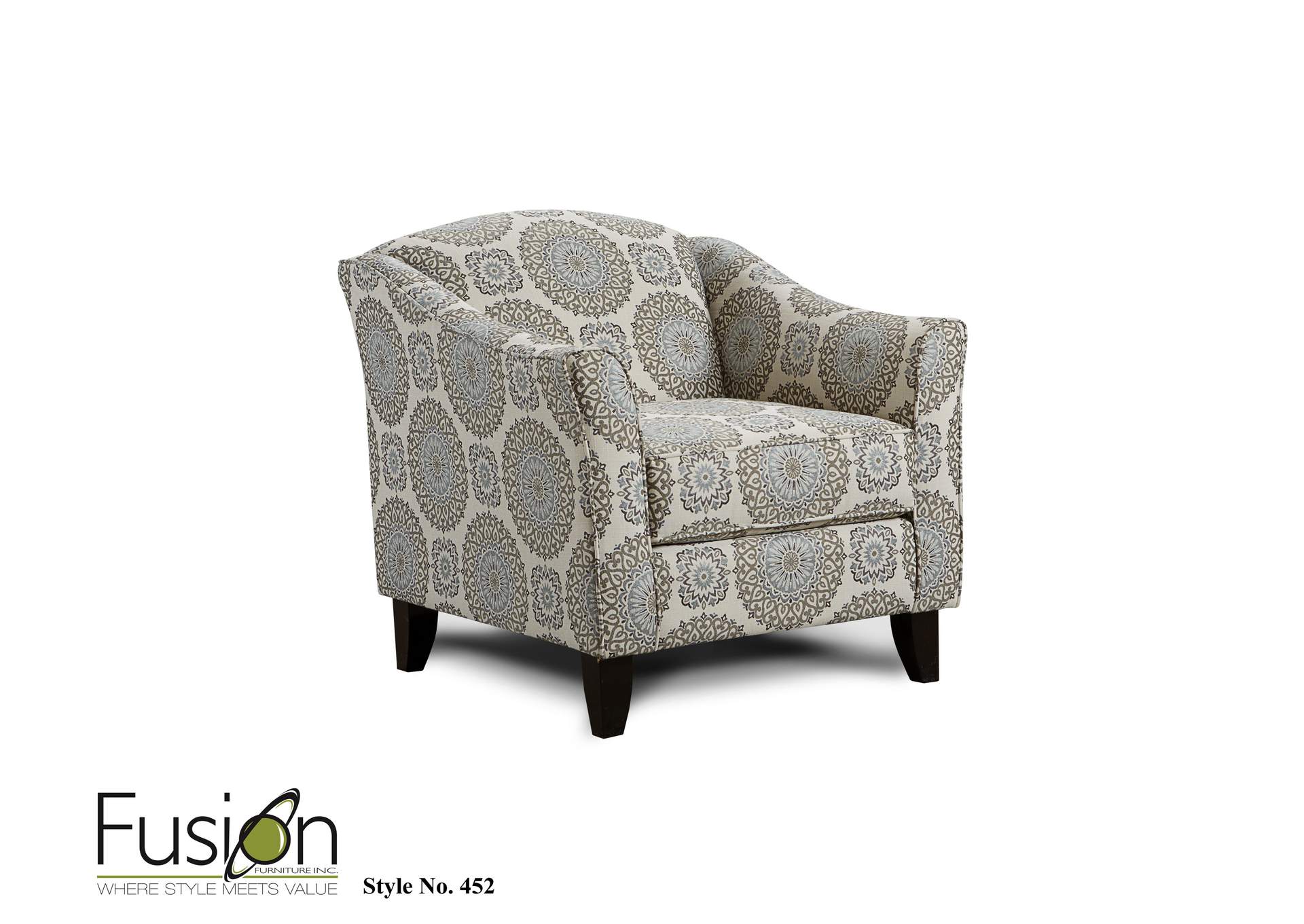 Grande Mist (Revolution) Brianne Twilight Accent Chair,Fusion Furniture Inc