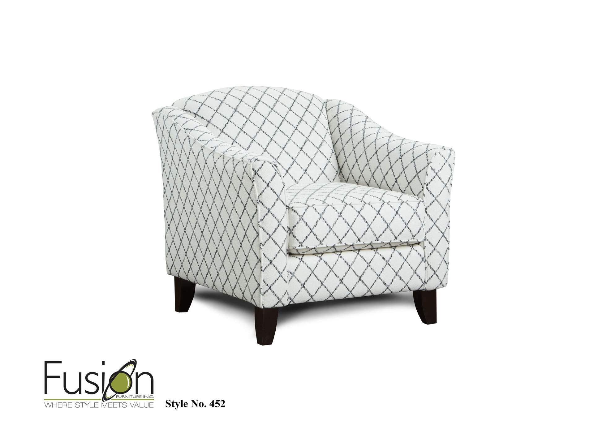 Macarena Cadet (Revolution) Muse Blue Accent Chair,Fusion Furniture Inc