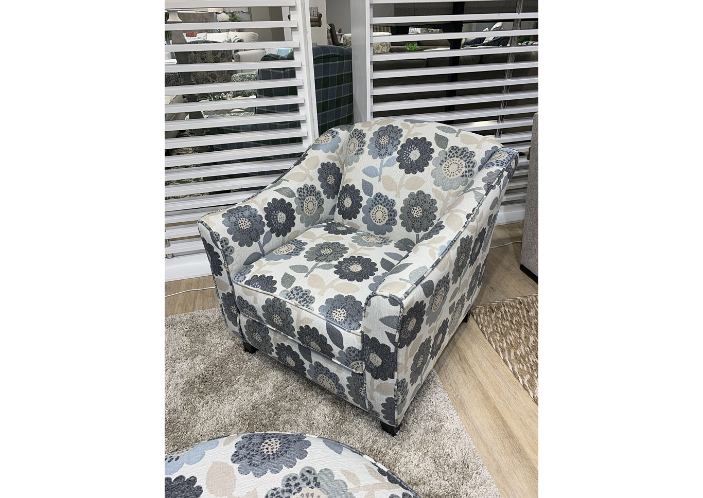 Max Pepper (Revolution) Shasta Chambray Accent Chair,Fusion Furniture Inc