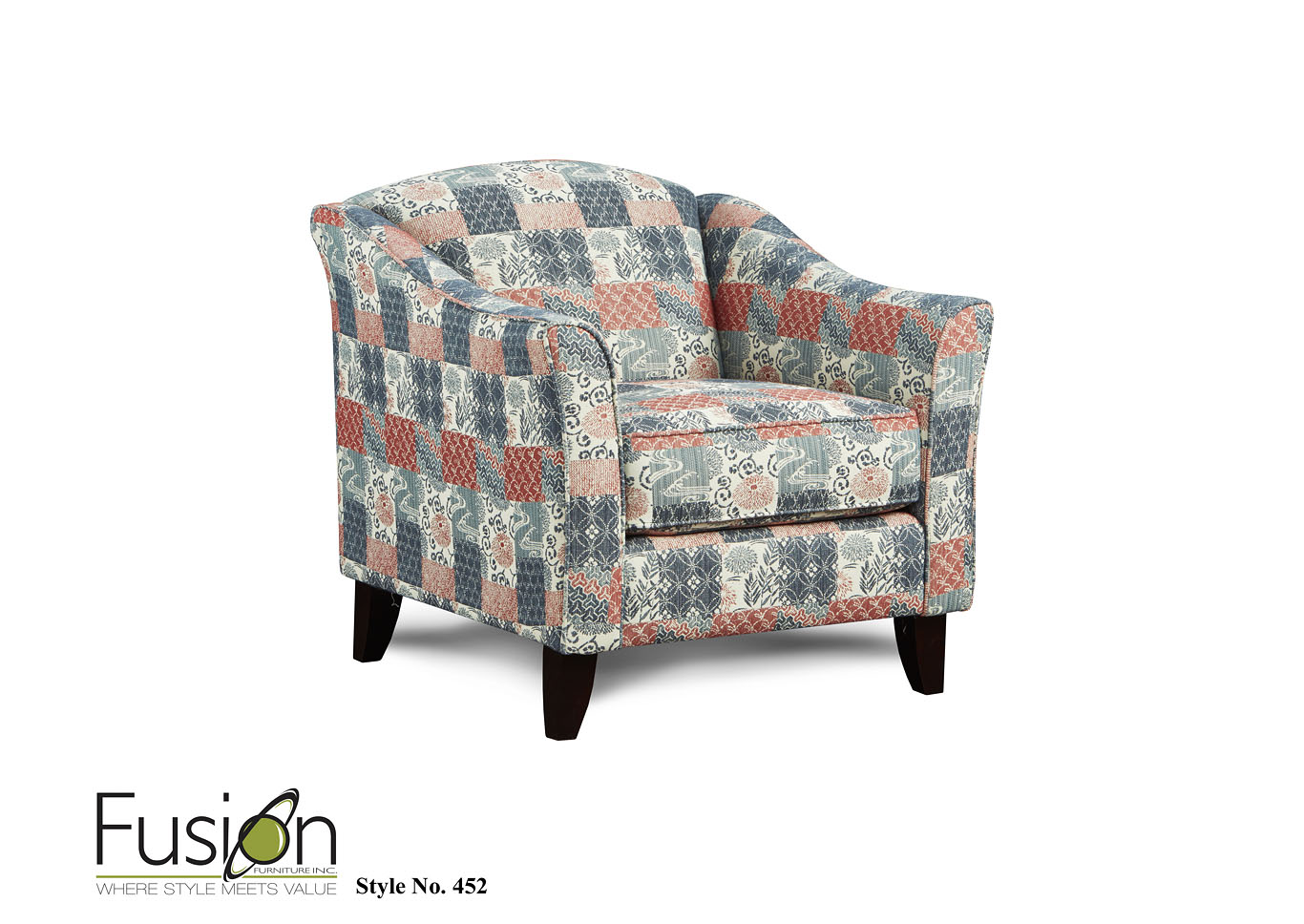 Relax Parchment Vintage Vibe Geranium Accent Chair,Fusion Furniture Inc