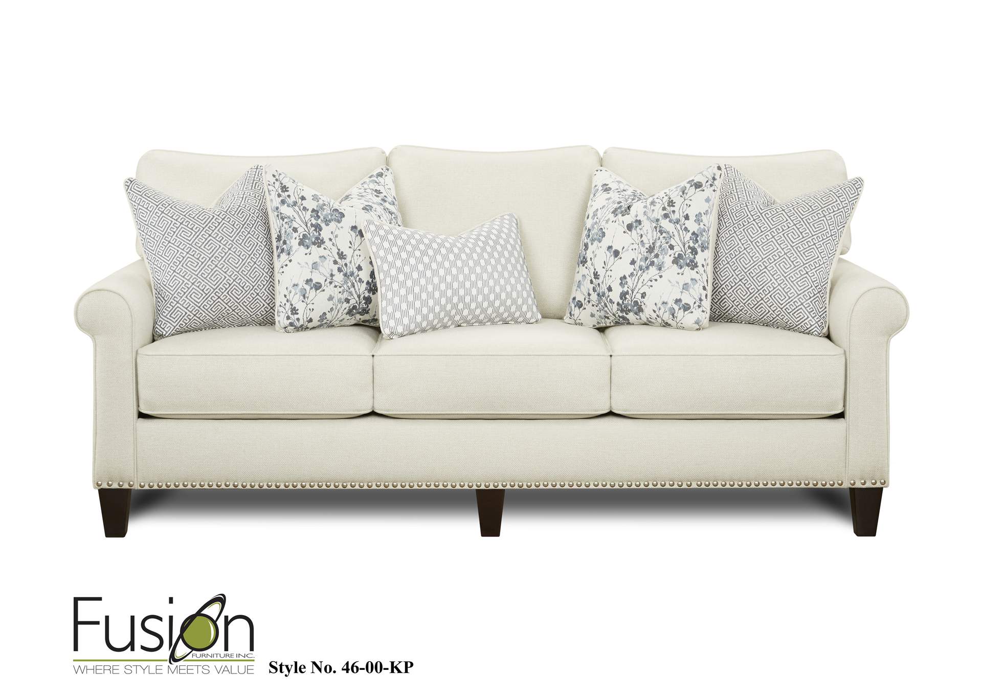 Truth Or Dare Salt (Revolution) Moon Mist Sofa,Fusion Furniture Inc
