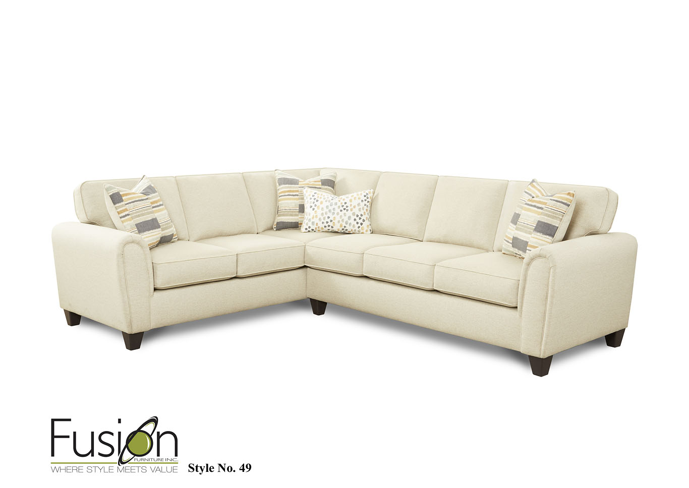 Max Linen (Revolution) Sofa,Fusion Furniture Inc