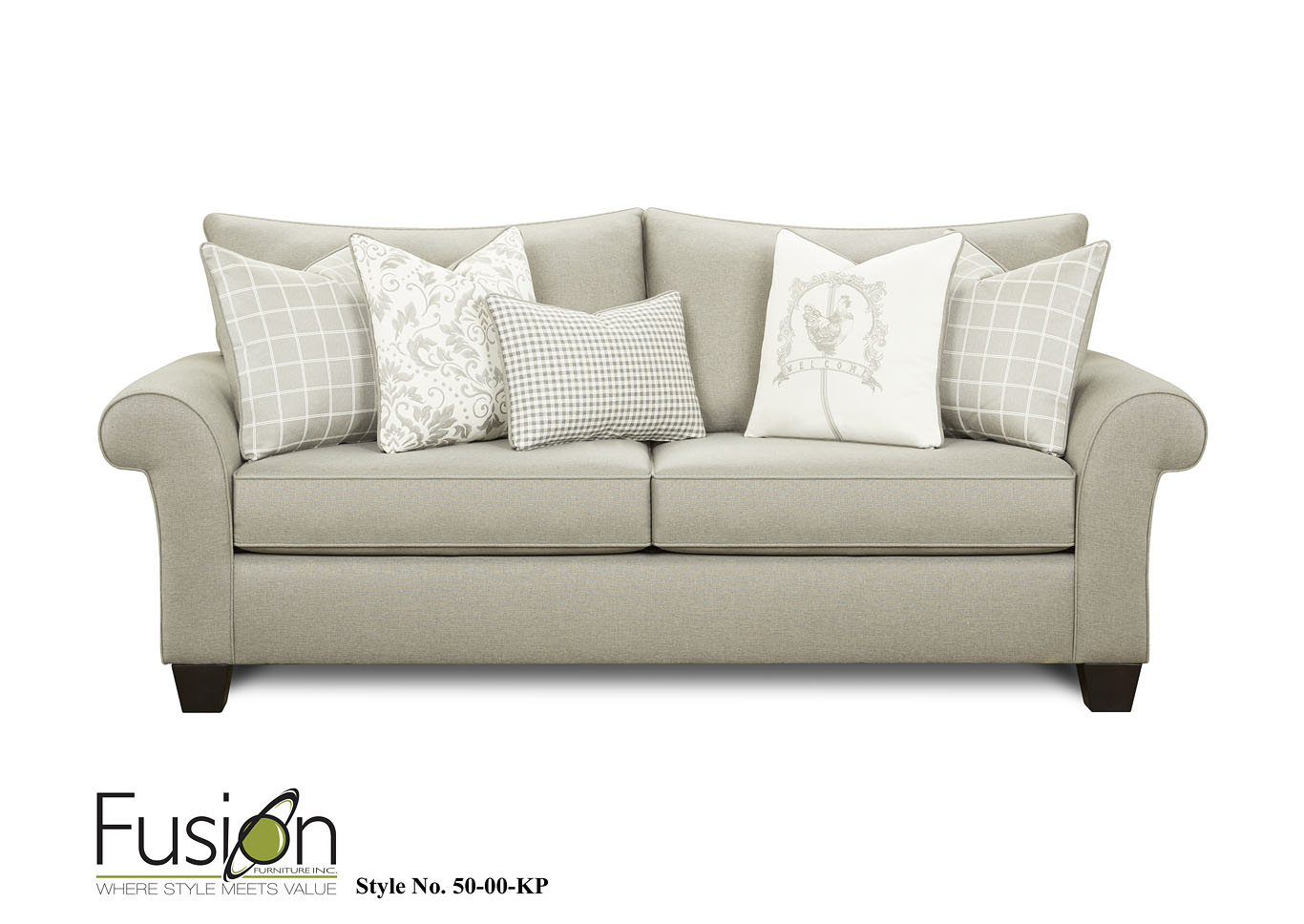 50-00KpCannonballDove(Revolution) Nomad Sofa,Fusion Furniture Inc