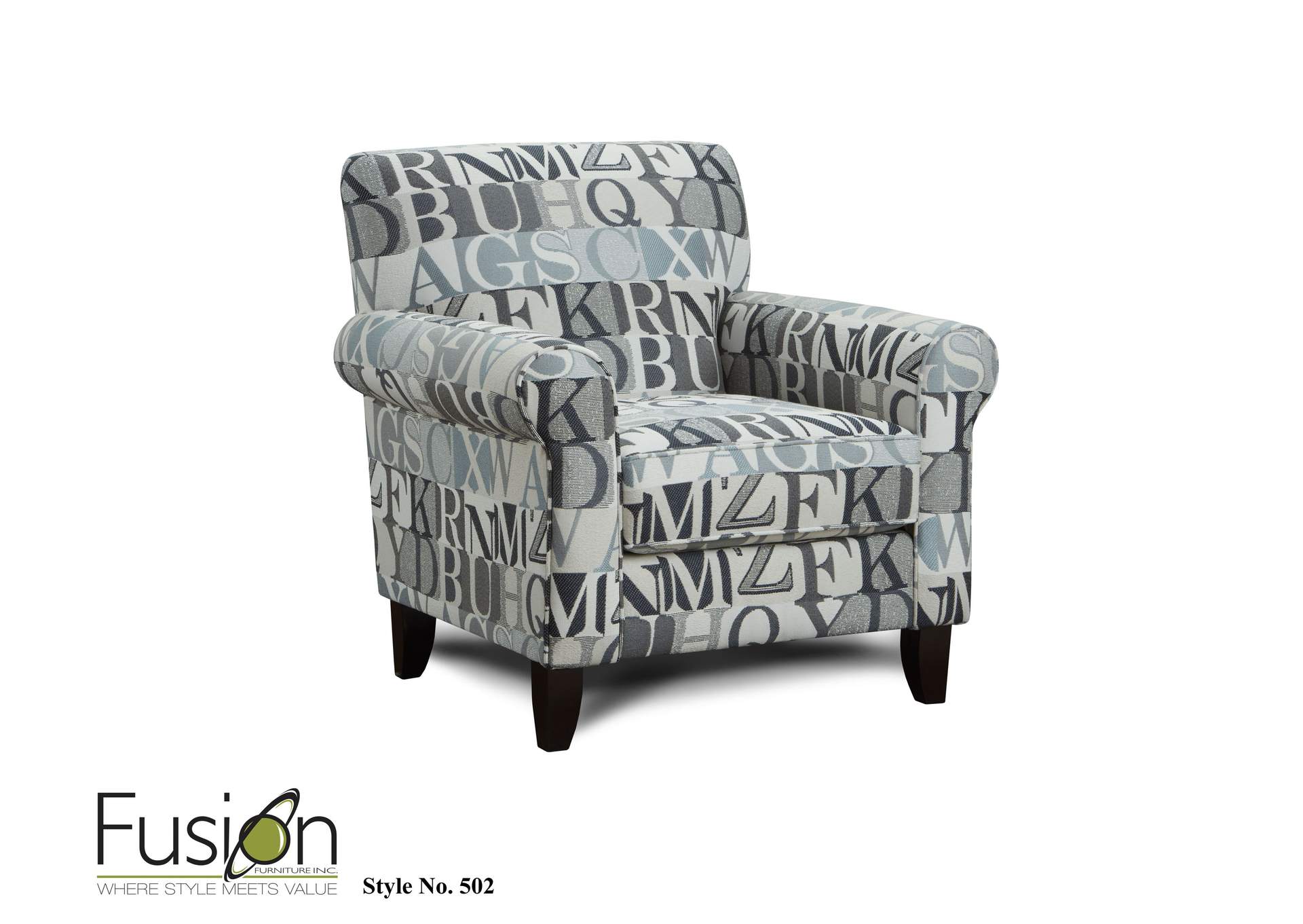 Macarena Cadet (Revolution) Anecdote Blue Accent Chair,Fusion Furniture Inc