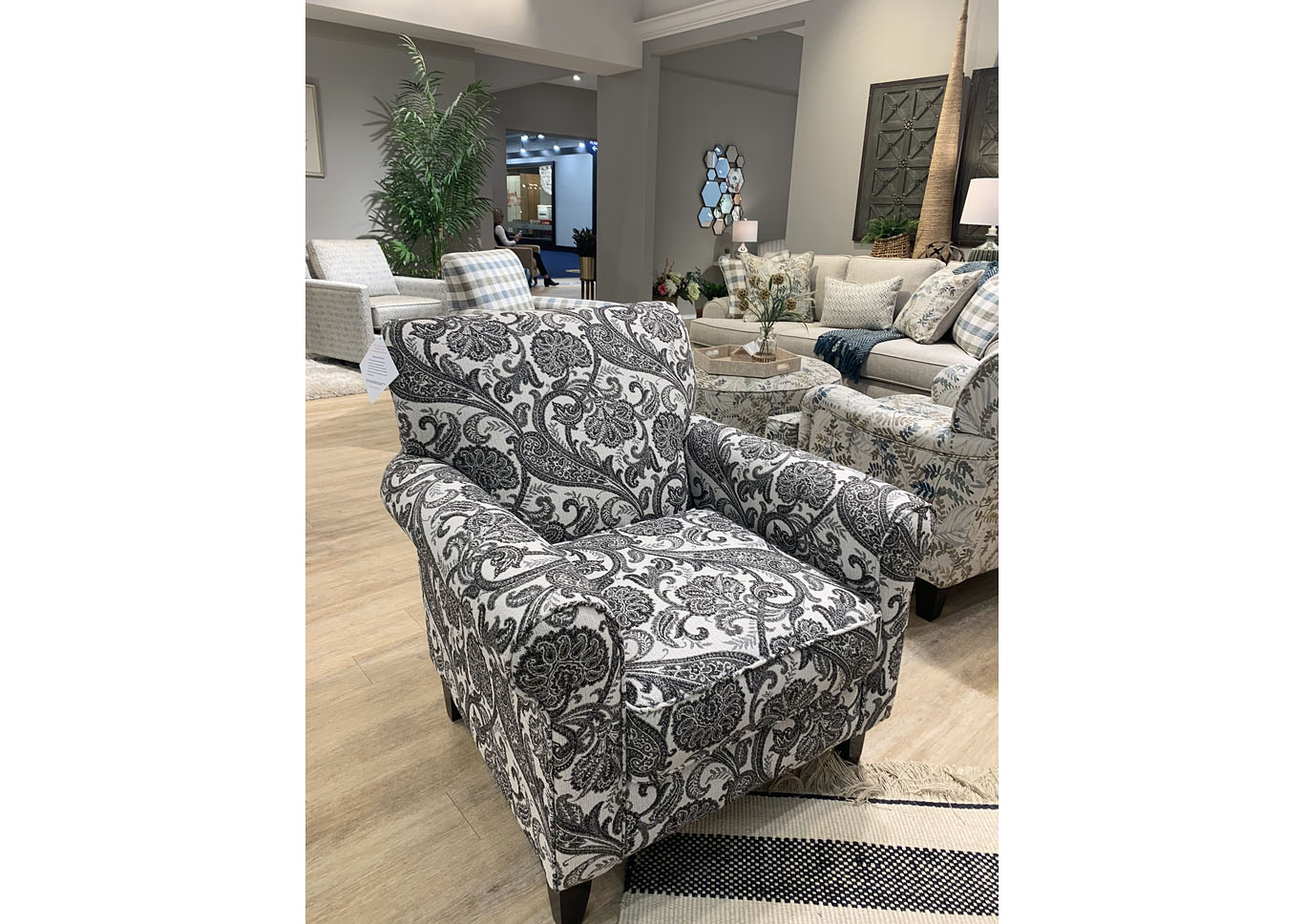 Max Gray (Revolution) Wimbledon Granite Accent Chair,Fusion Furniture Inc