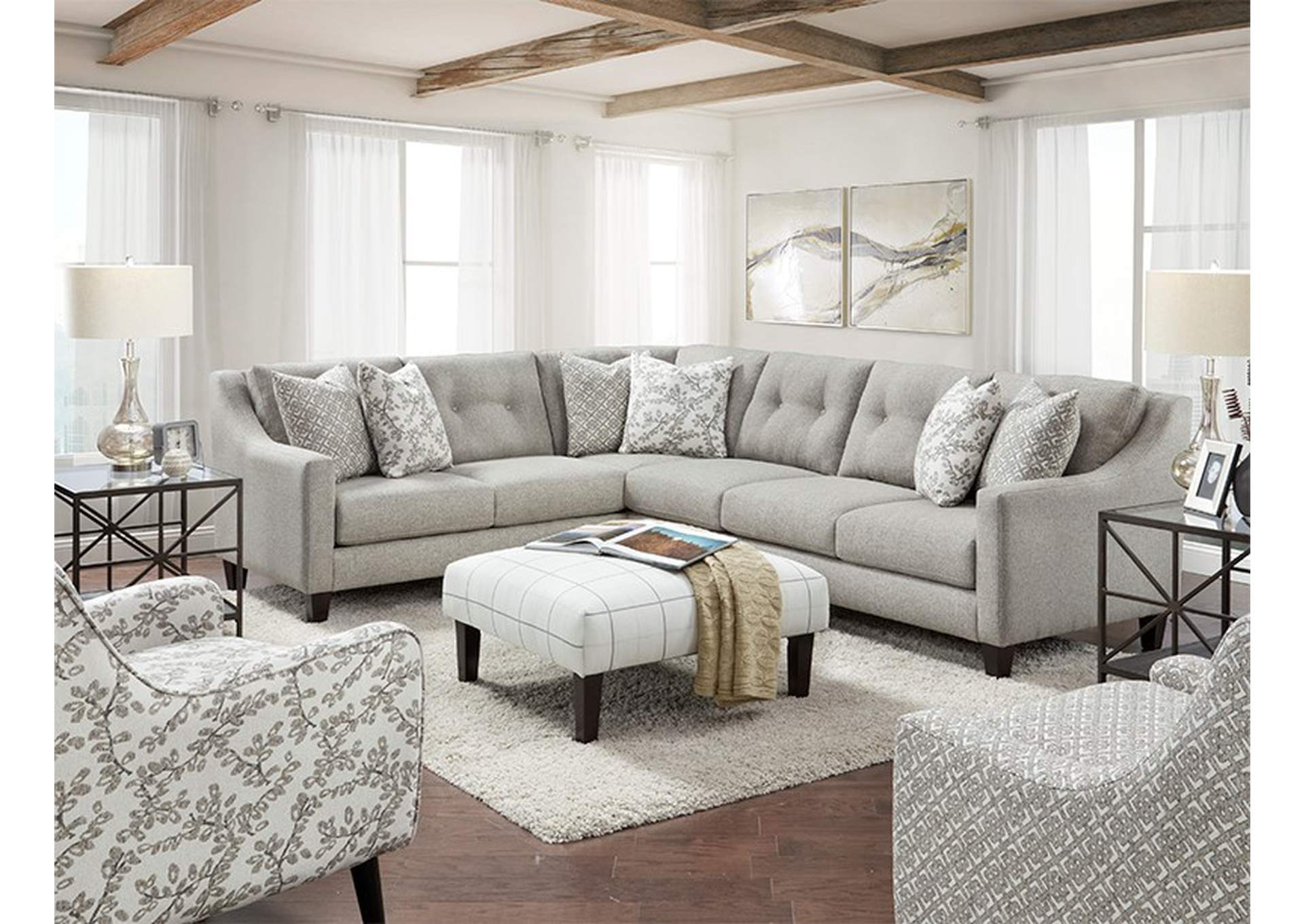 Evenings Stone (Revolution) Sofa,Fusion Furniture Inc