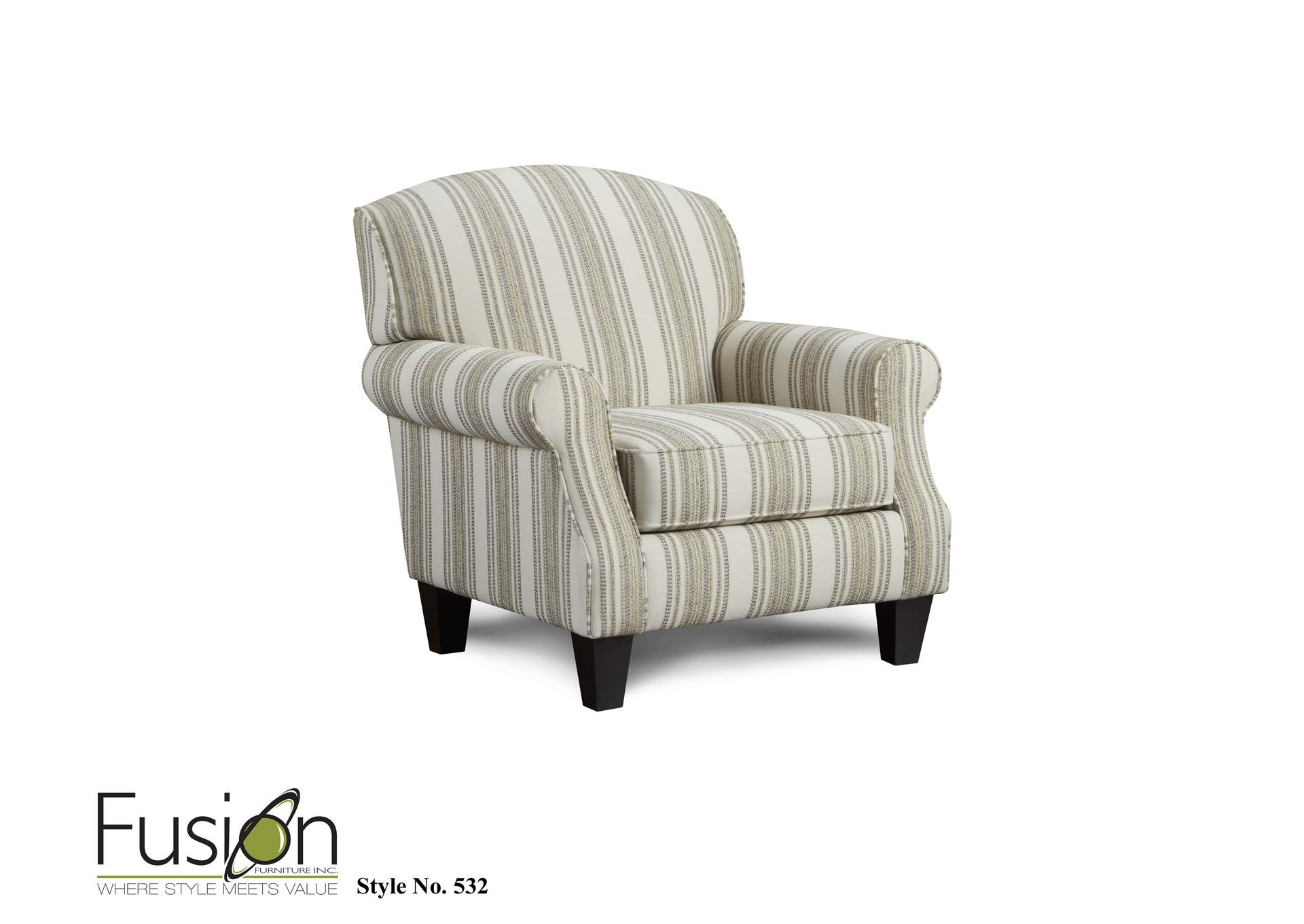 Romero Sterling (Revolution) Birmingham Sterling Accent Chair,Fusion Furniture Inc
