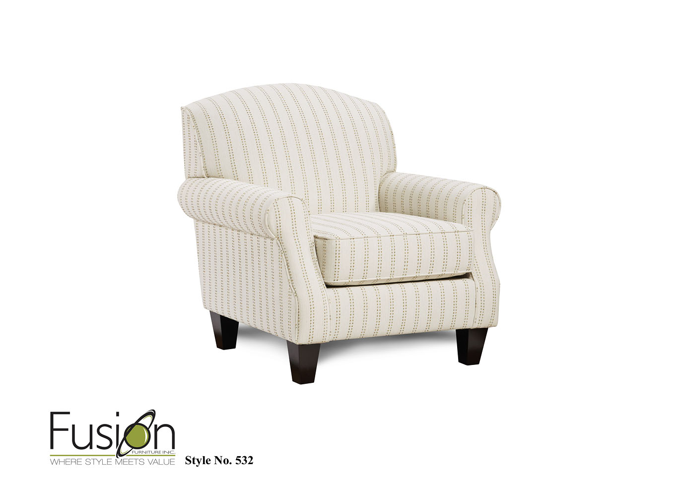 Zen Butter (Revolution) Dot Dot Dot Sprout Accent Chair,Fusion Furniture Inc