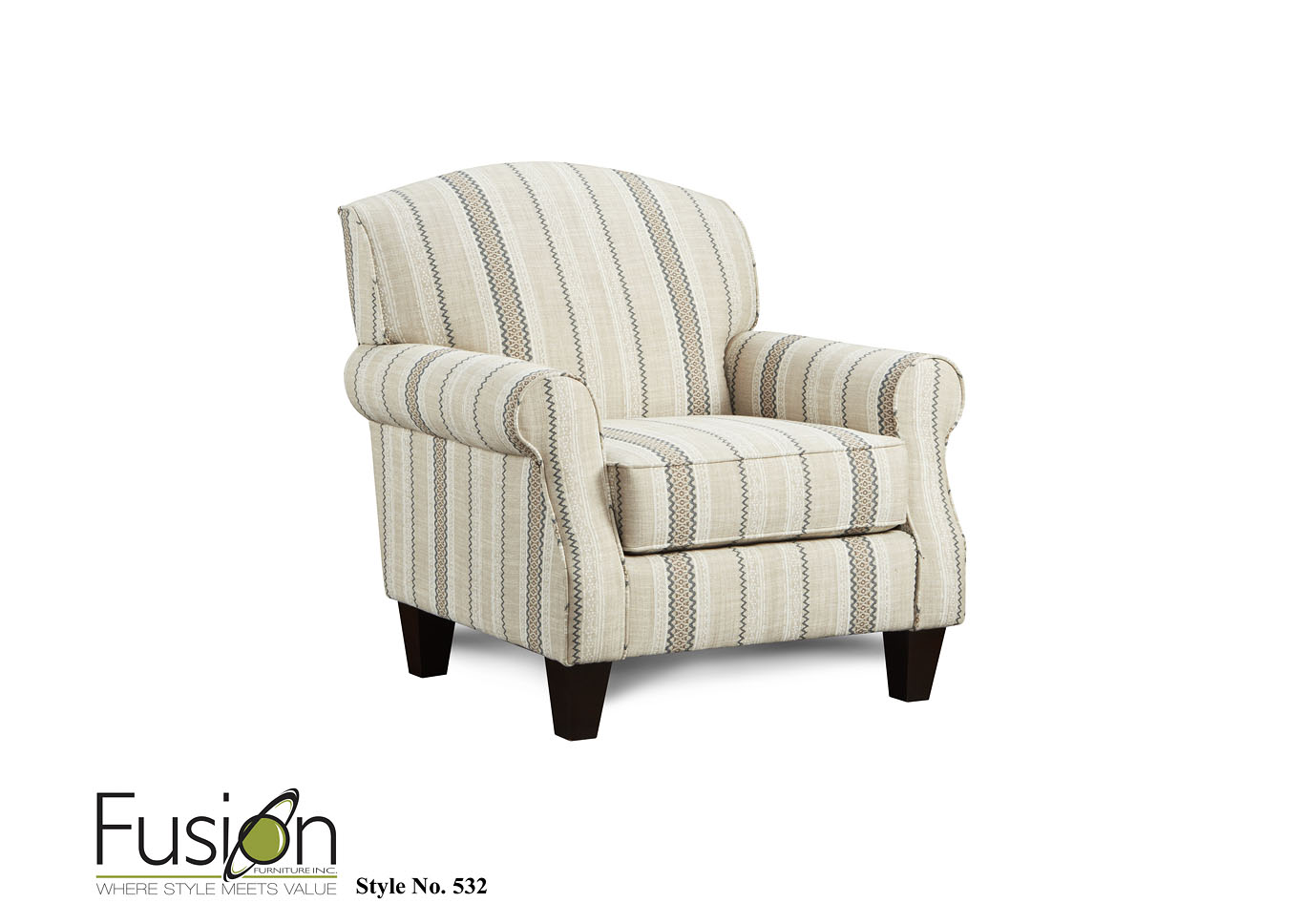 Barnabus Mushroom Moon Mist Accent Chair,Fusion Furniture Inc