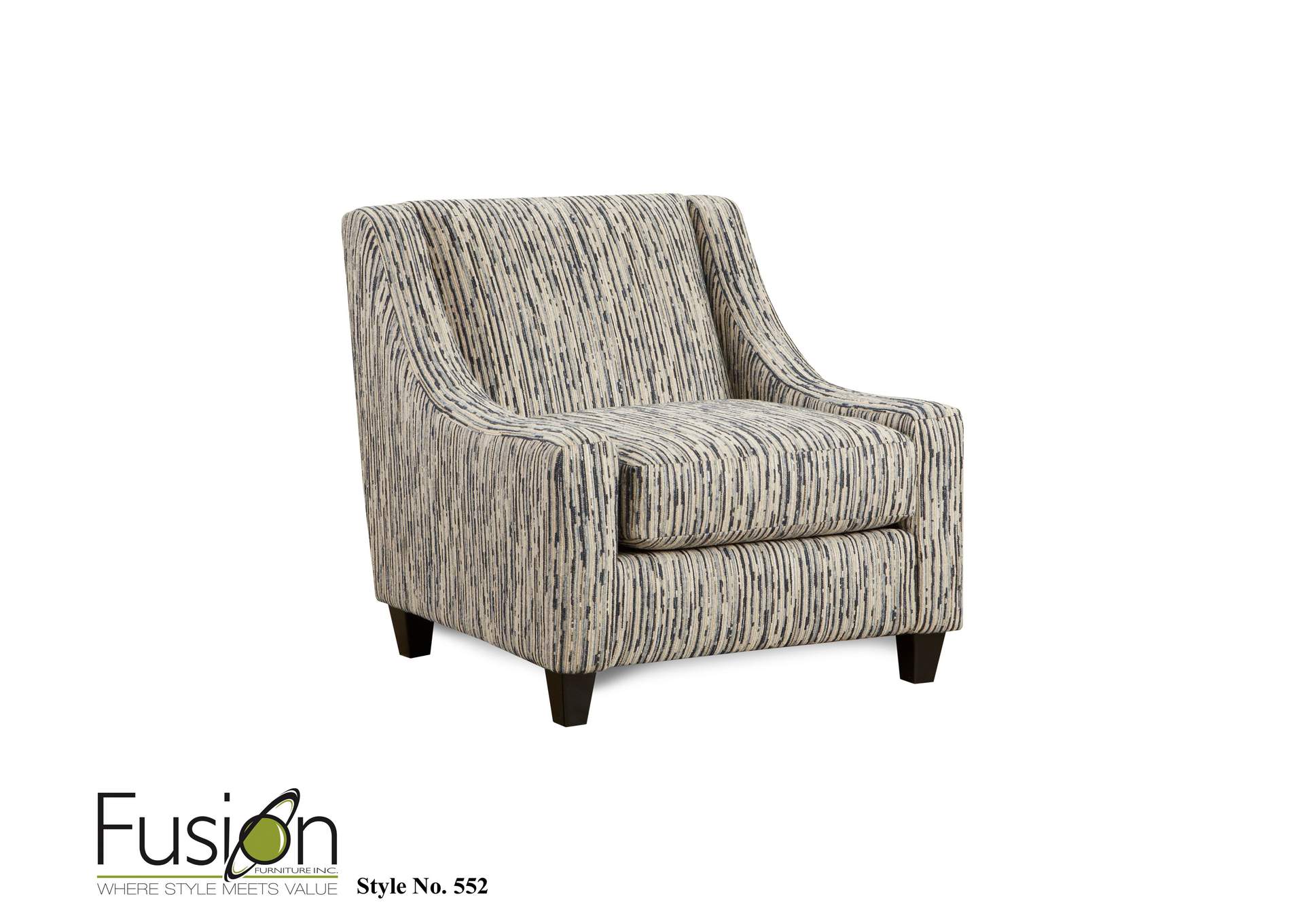 Handwoven Linen Local Color Steel Accent Chair,Fusion Furniture Inc