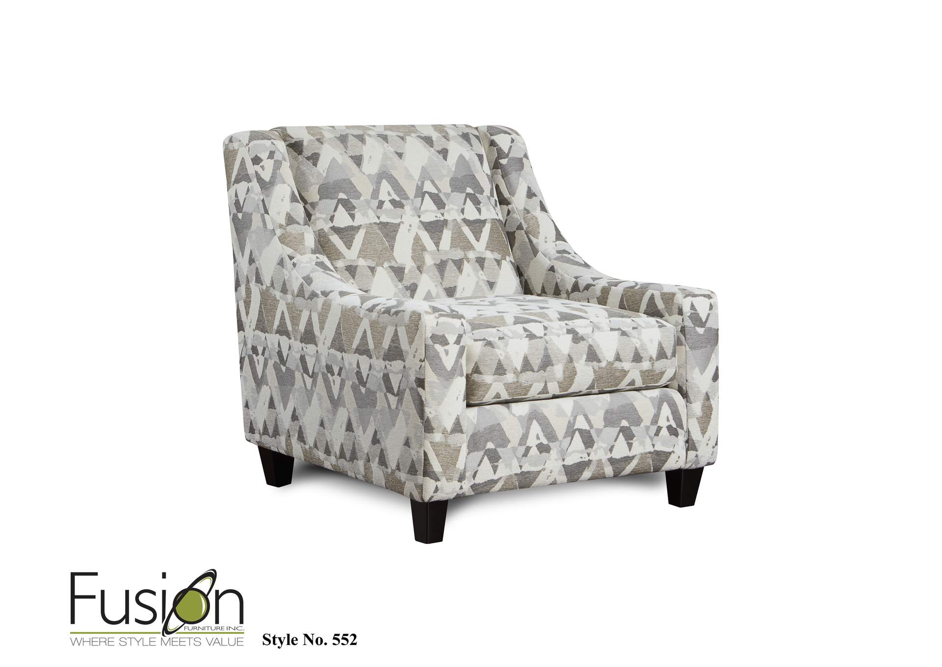 Alton Silver Mountain View Cement Accent Chair,Fusion Furniture Inc