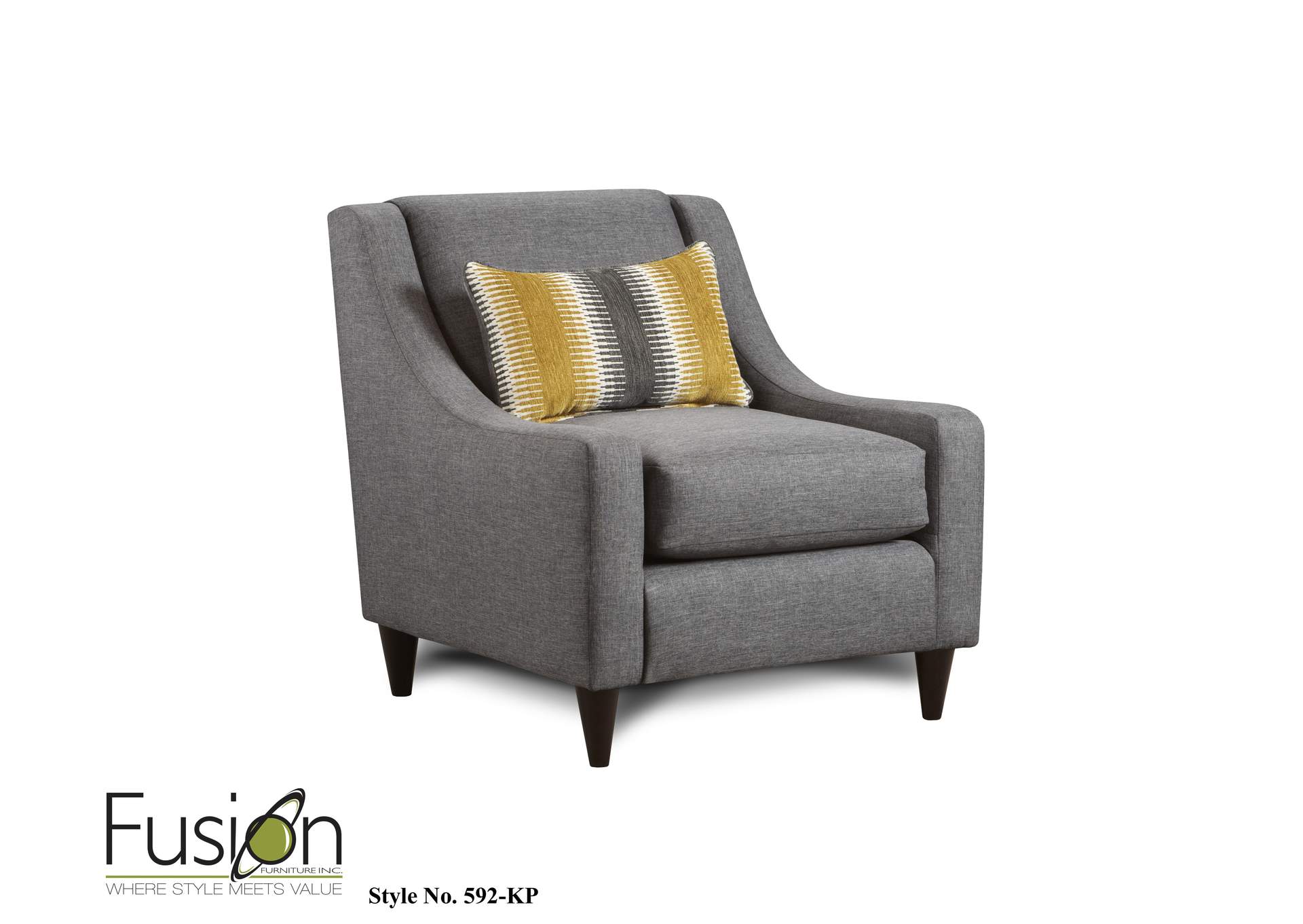 Maxwell Gray Maxwell Gray Chair,Fusion Furniture Inc