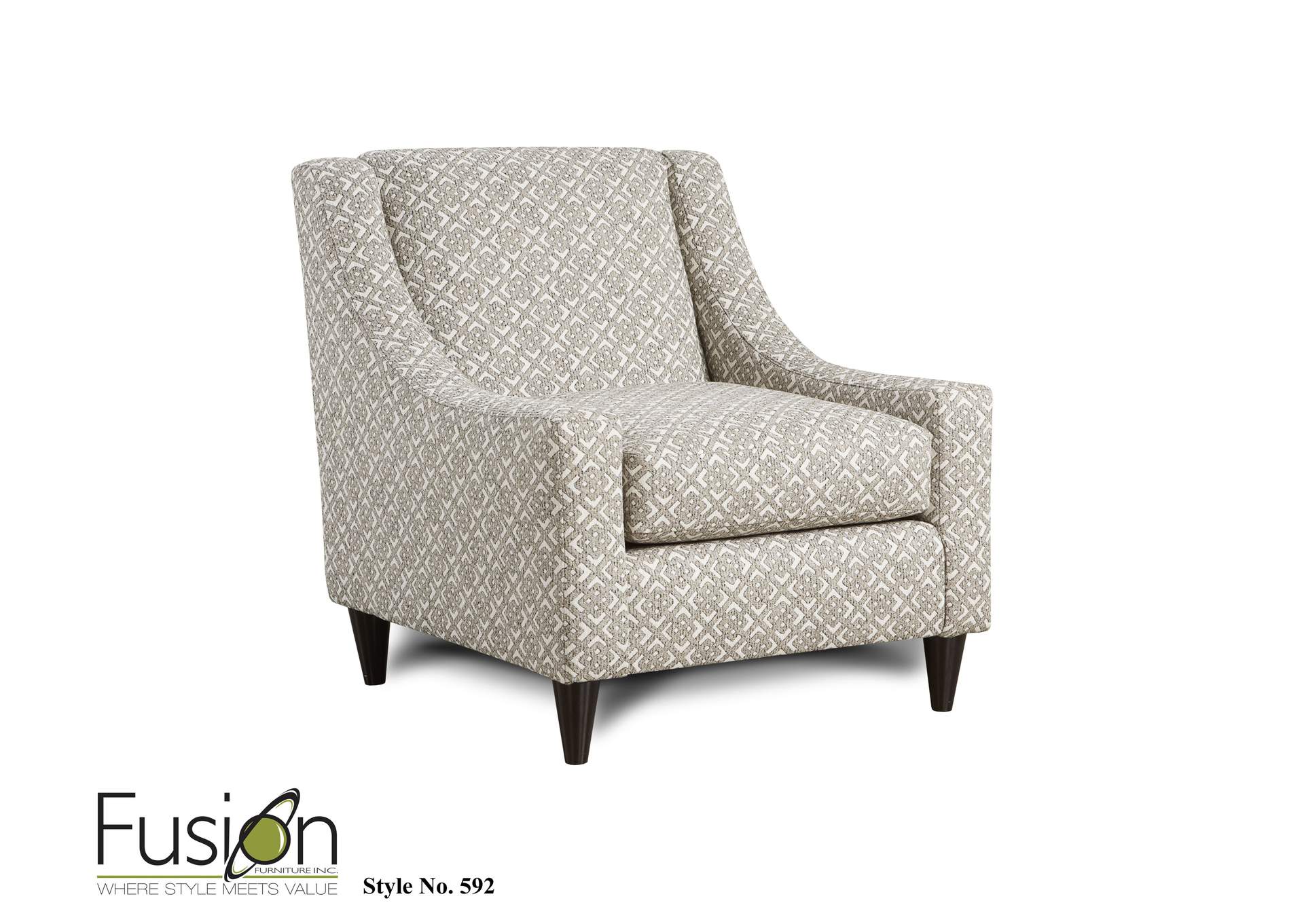 Evenings Stone (Revolution) Silver Rust Accent Chair,Fusion Furniture Inc