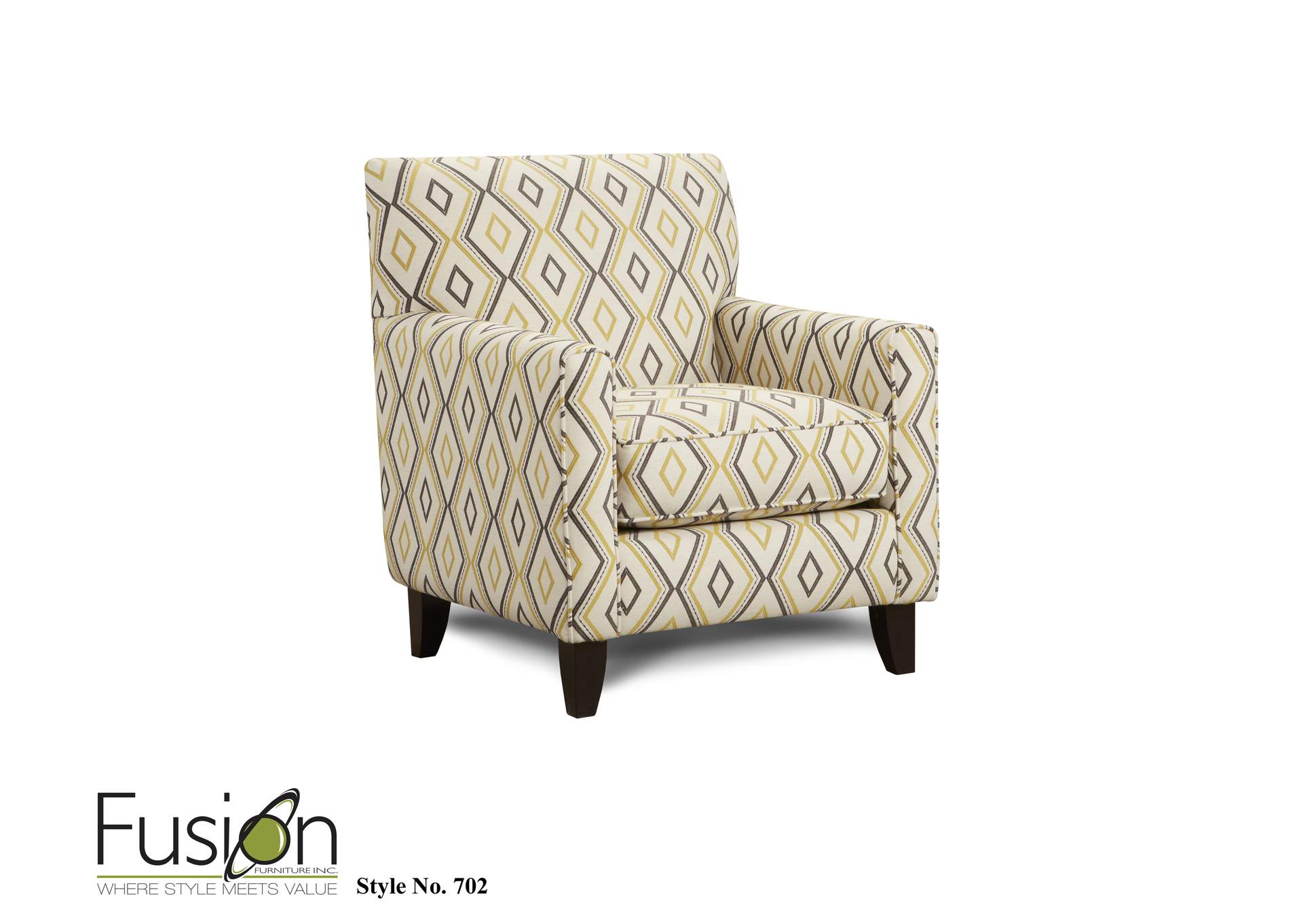 Maxwell Gray Dijon Group Doozie Dijon Accent Chair,Fusion Furniture Inc