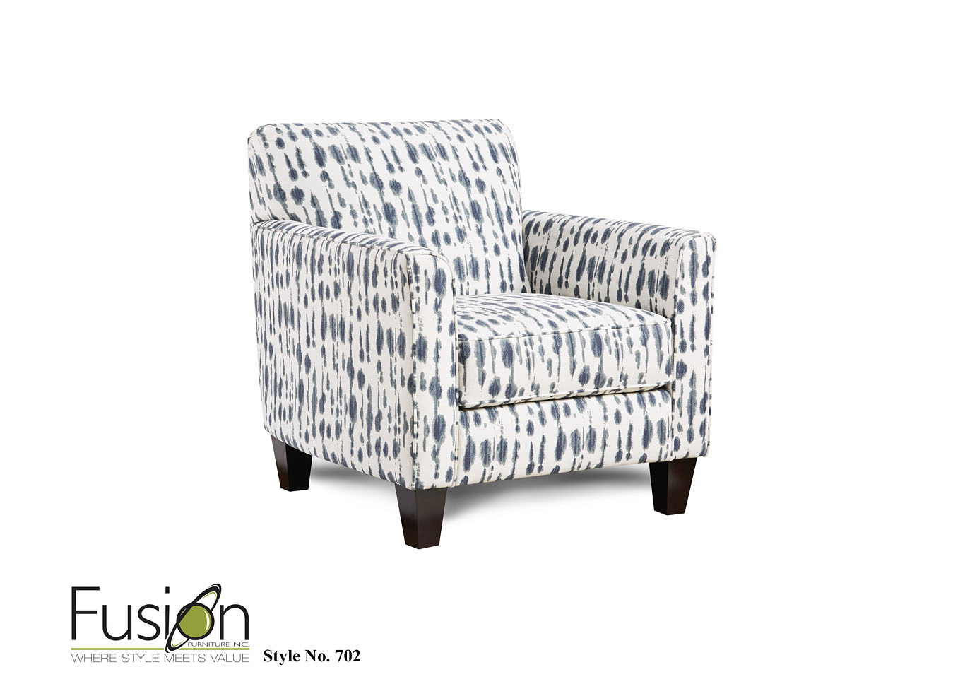 16 Wexler Smoke Alto Accent Chair,Fusion Furniture Inc