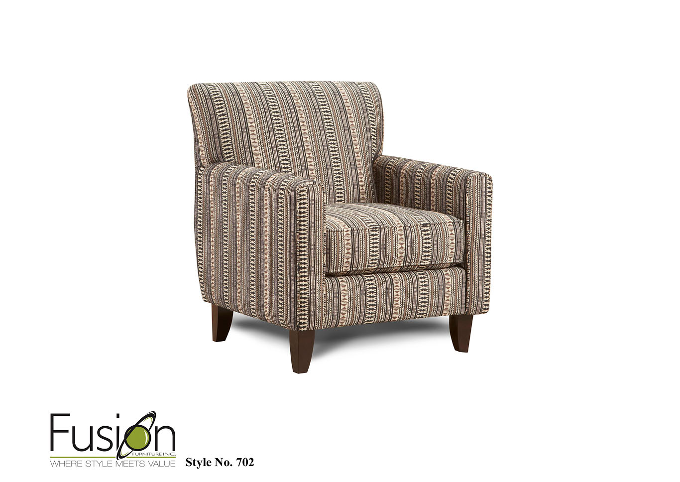 Sullivan Cigar Tanzania Mudcloth Accent Chair,Fusion Furniture Inc