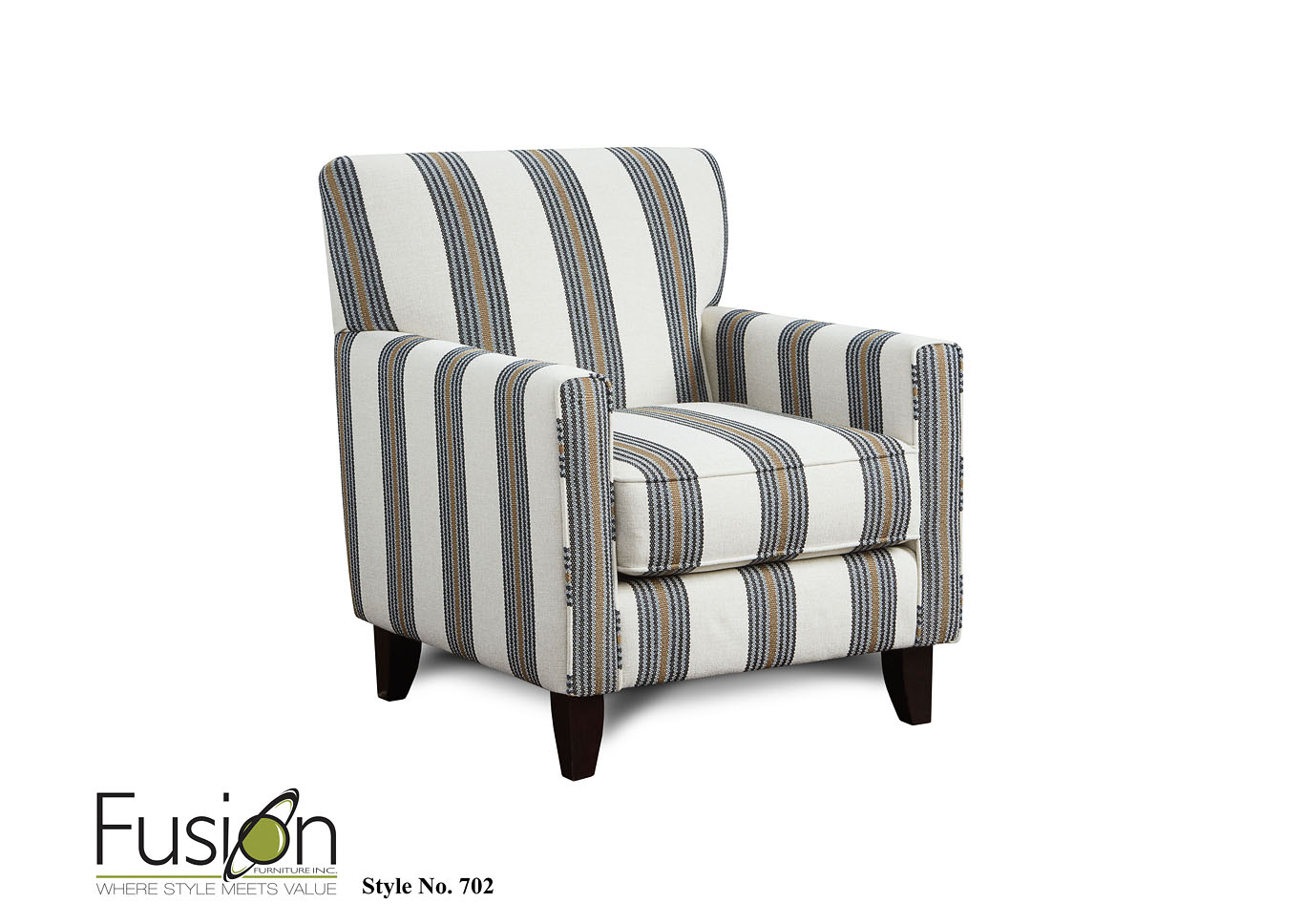 Whitaker Wheat Yardley Cobalt Chair,Fusion Furniture Inc