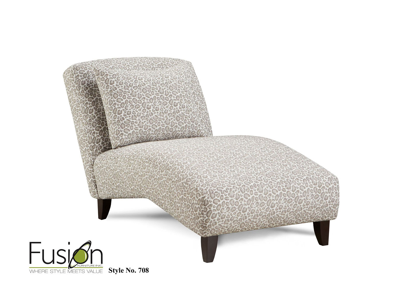 Drusky Silver (Sustain) El Jefe Pewter Chaise,Fusion Furniture Inc