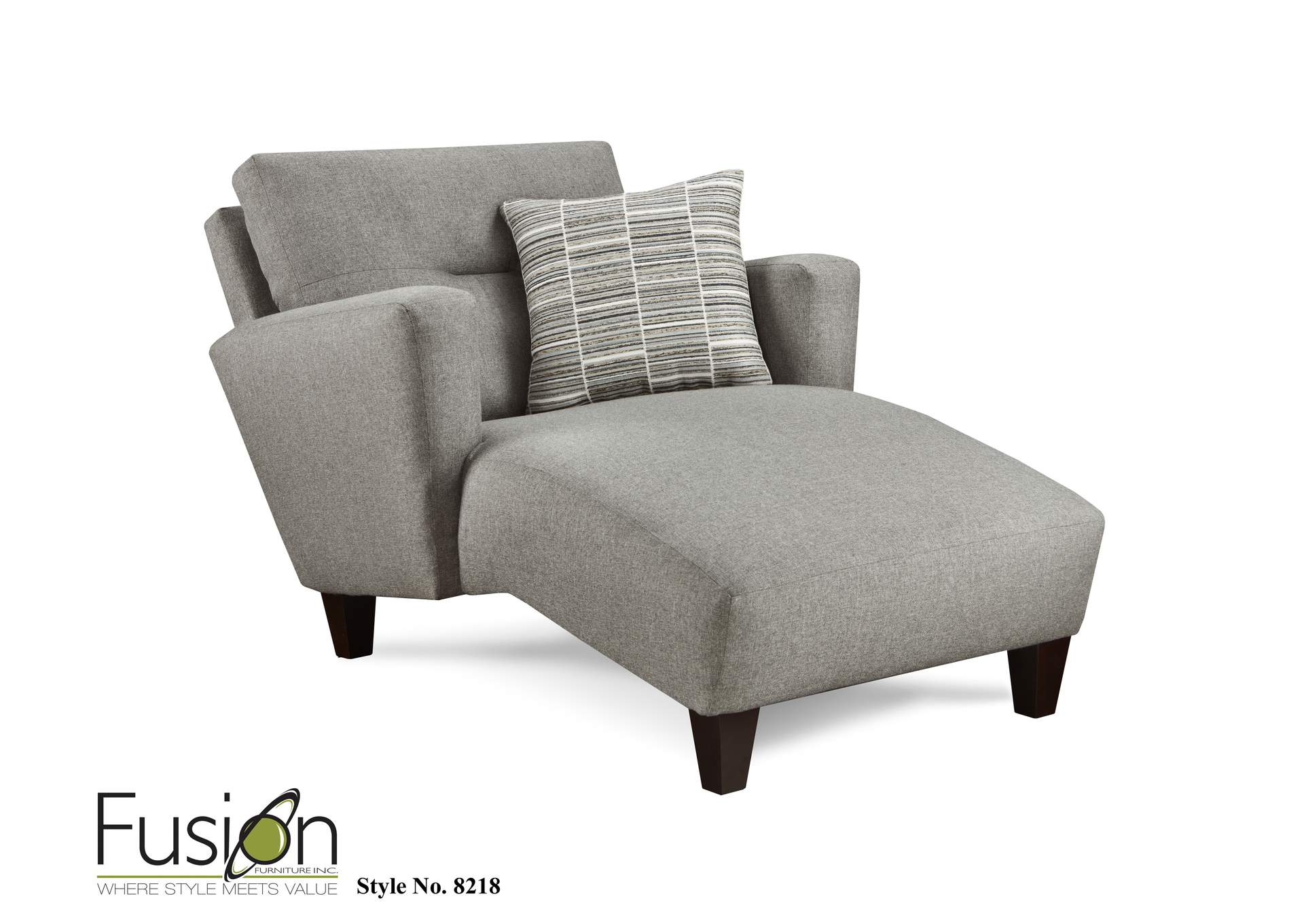 Tnt Charcoal Tnt Charcoal Chaise,Fusion Furniture Inc