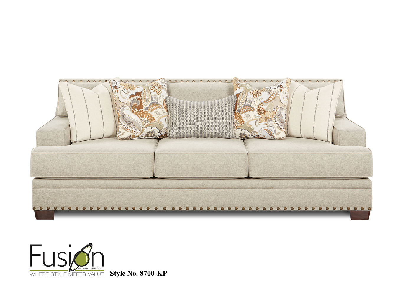 Moore Metal Moore Metal Sofa,Fusion Furniture Inc